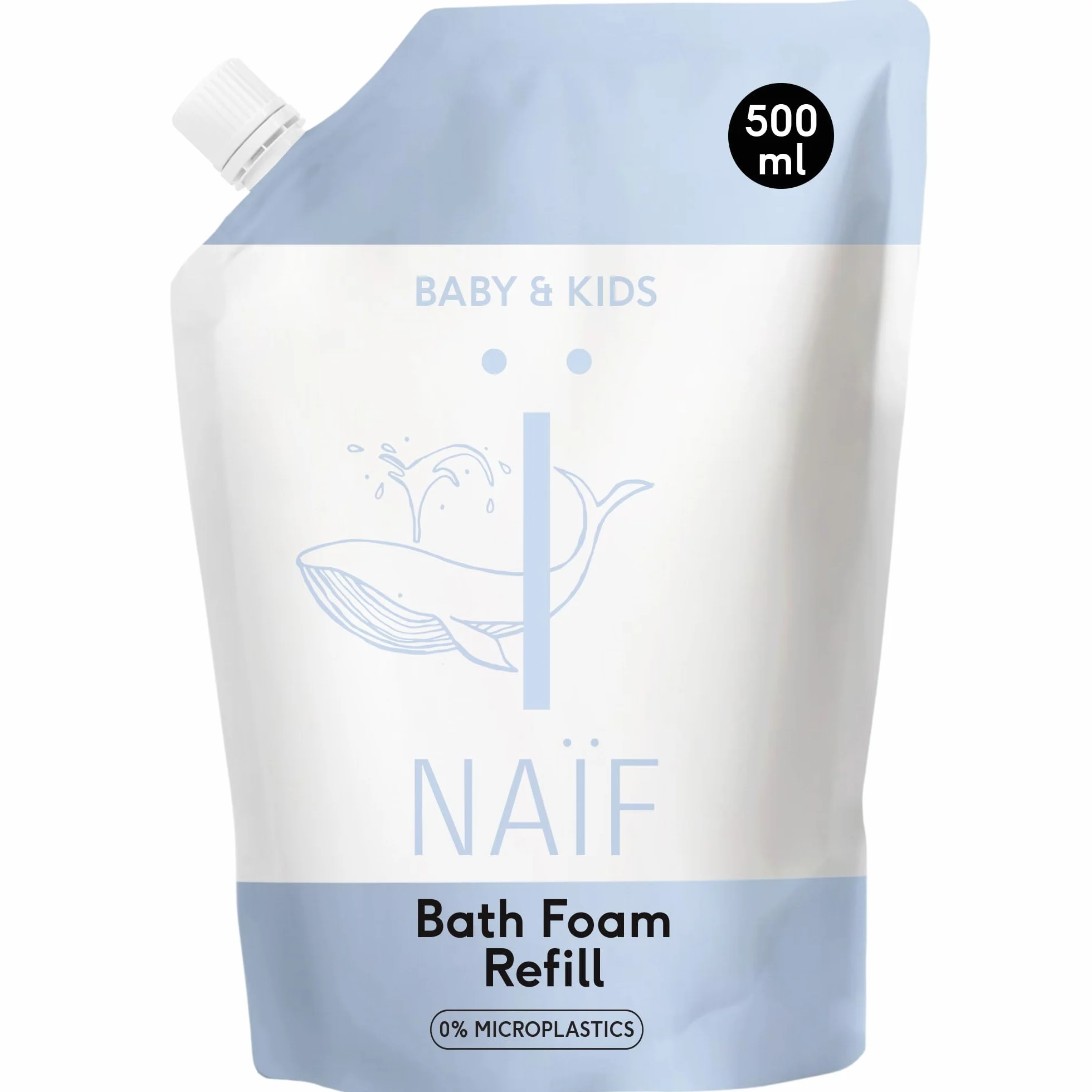 Naïf Bain moussant nourrissant recharge pour enfants à l'huile de coton 500 ml