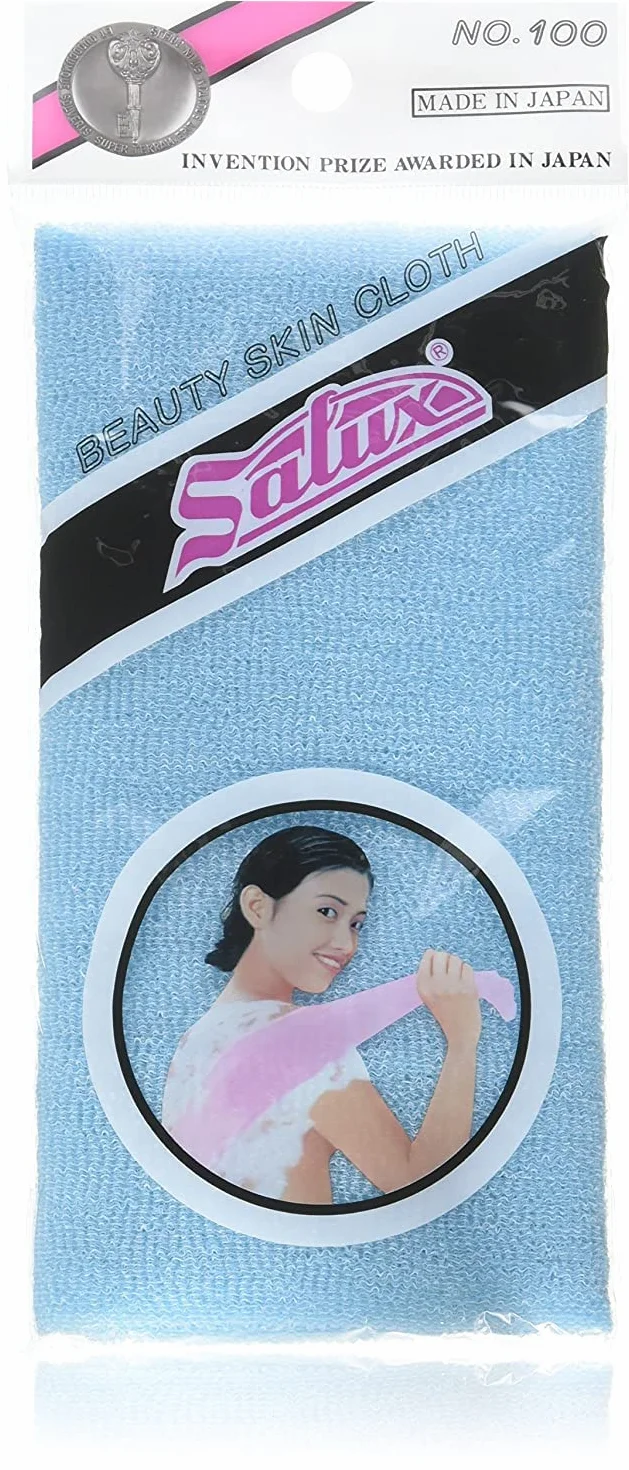 Salux Nylon Japanese Beauty Bath Wash Cloth Towel Blue