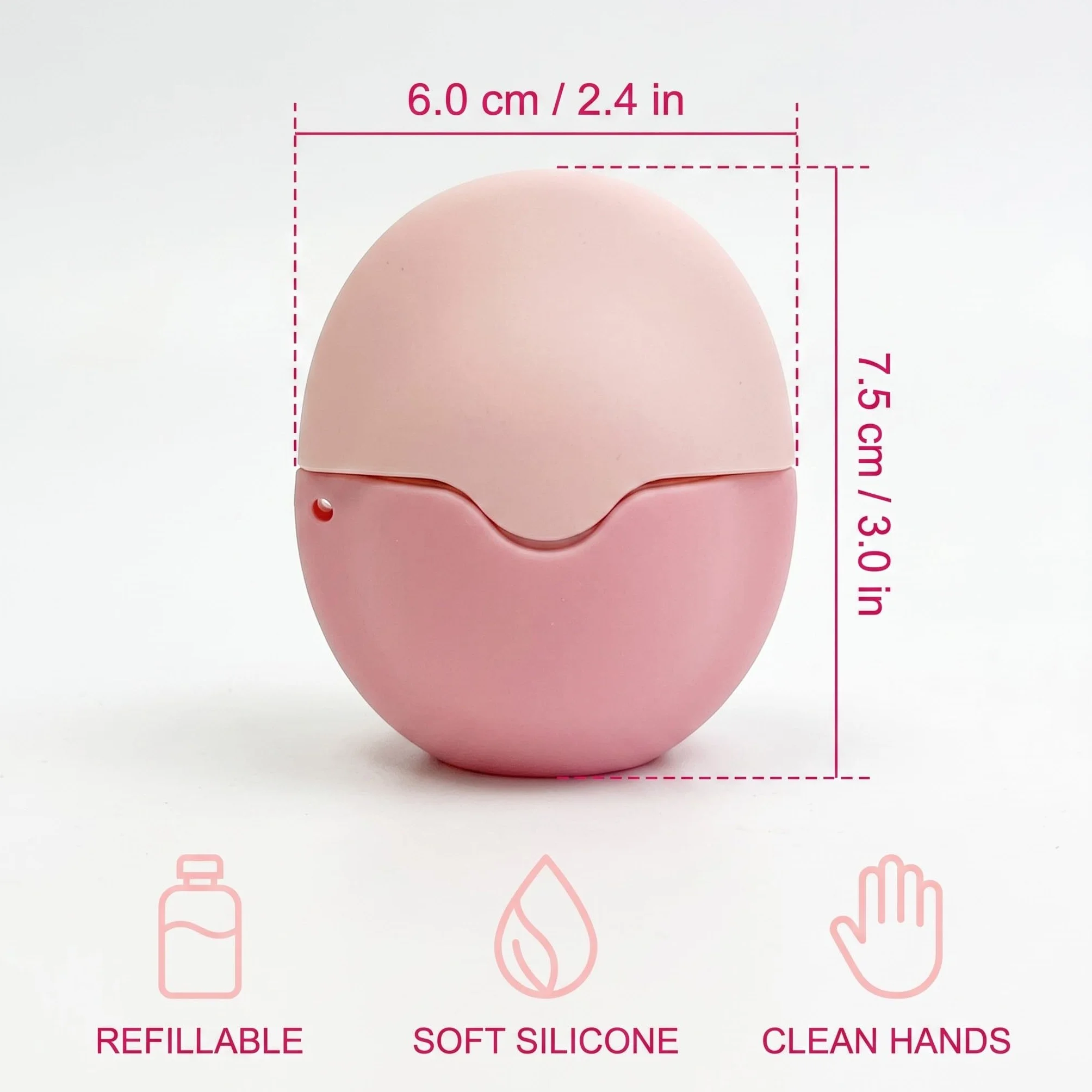 Applicateur Crème Solaire Roller Rechargeable Rose 1 Pièce