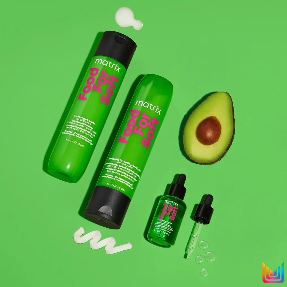 MATRIX Huile-Sérum Capillaire Sans Rinçage Multi-Usage Food Fort Soft Soin Hydratant 72 h Rétention Hydratation Cheveux Secs 50 ml
