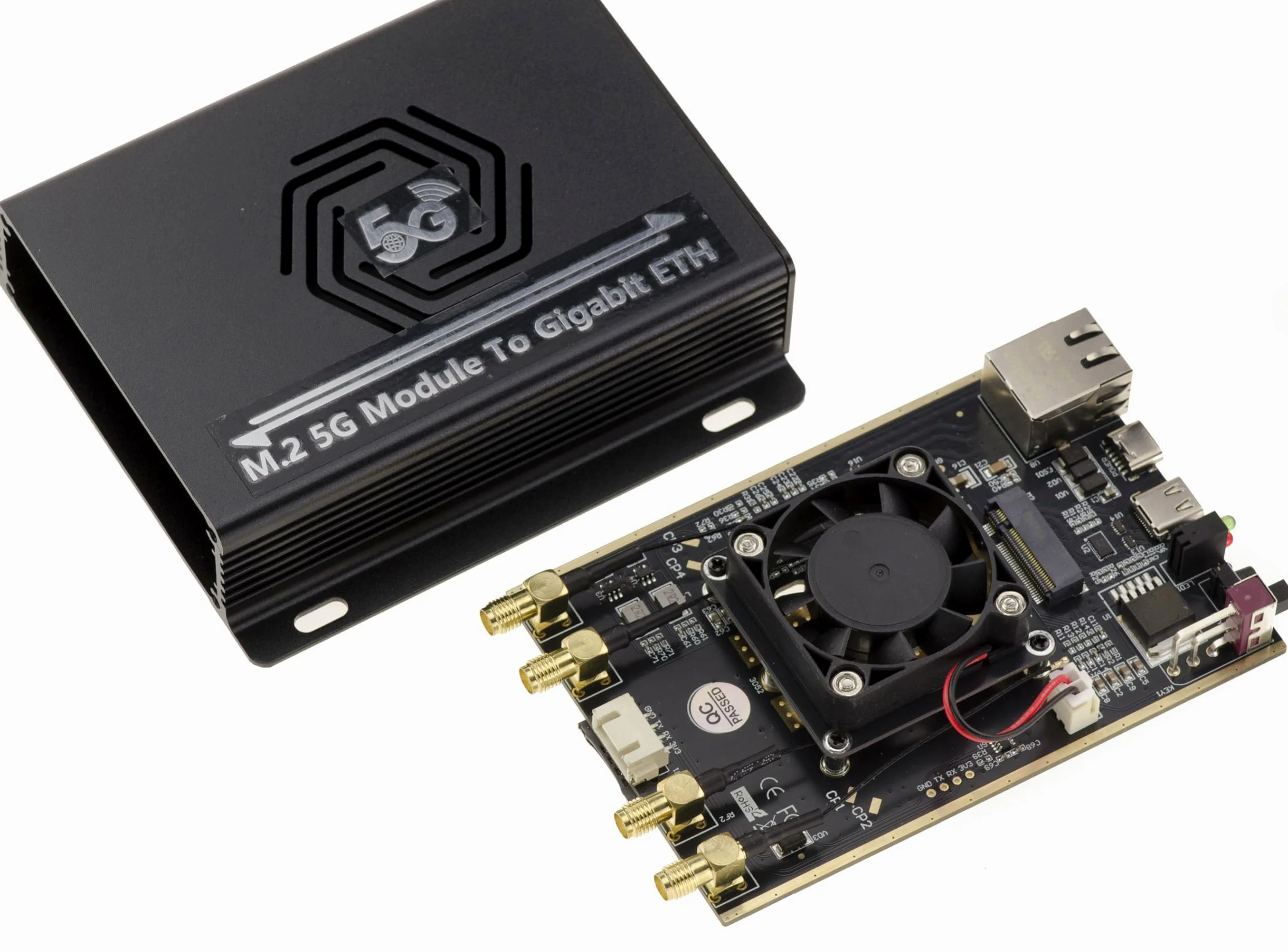 KALEA-INFORMATIQUE Adaptateur M.2 B Key vers RJ45 2.5G RTL8125 | Adaptateur M.2 B Key vers Ethernet 2,5G pour module WWAN LTE avec SIM, compatible 3G/4G/5G et chipset Realtek RTL8125.
