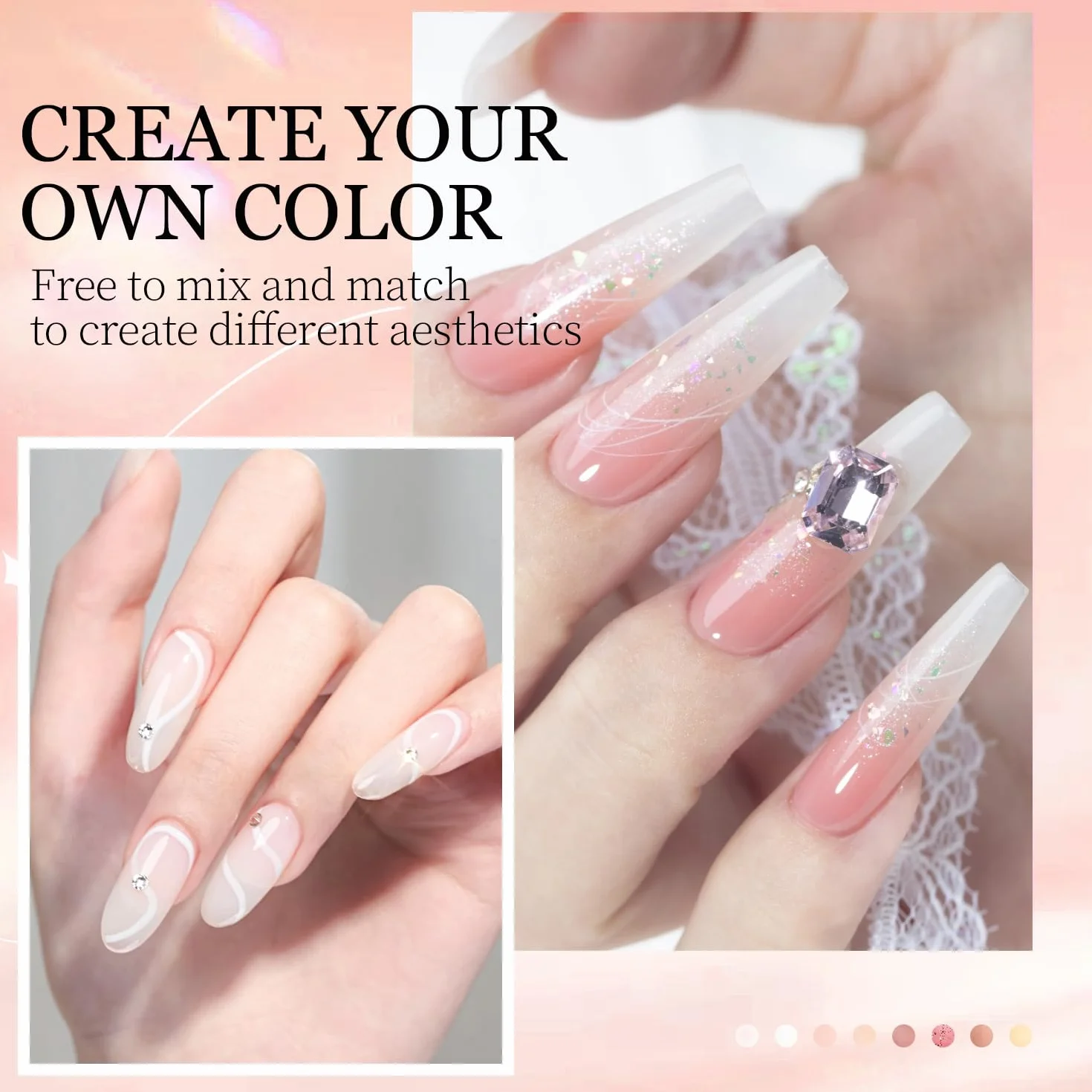 Kit de studio à ongles, poudre acrylique 30 ml avec liquide, ponceuse et lampe UV pour ongles en gel, nail art