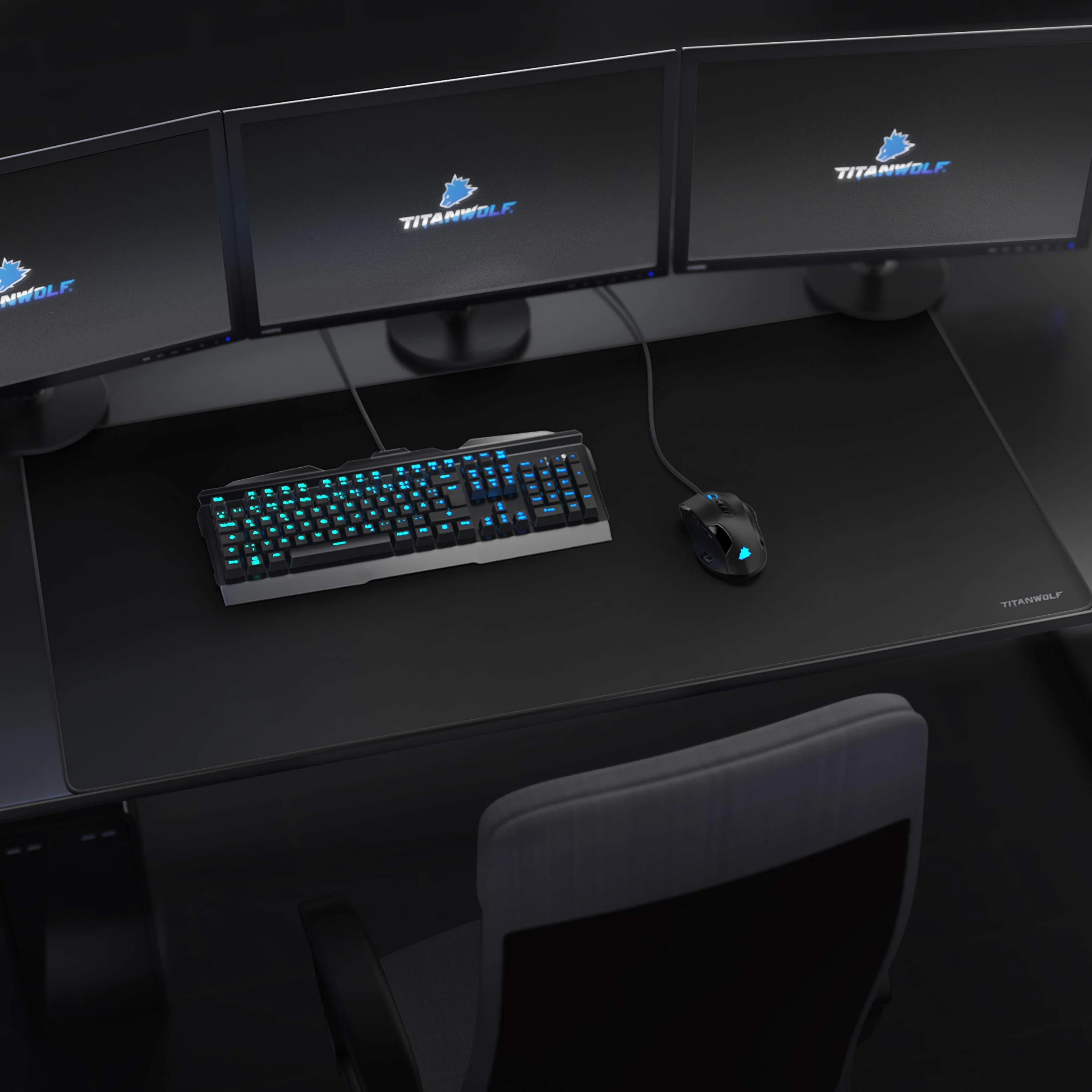 Titanwolf Tapis de Souris de Jeu 1200 x 600 mm XXXL Grand Taille pour Souris et Clavier Logitech