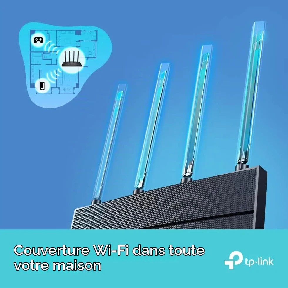 Routeur Tp Link Archer AX12 Technologie sans fil WiFi 6