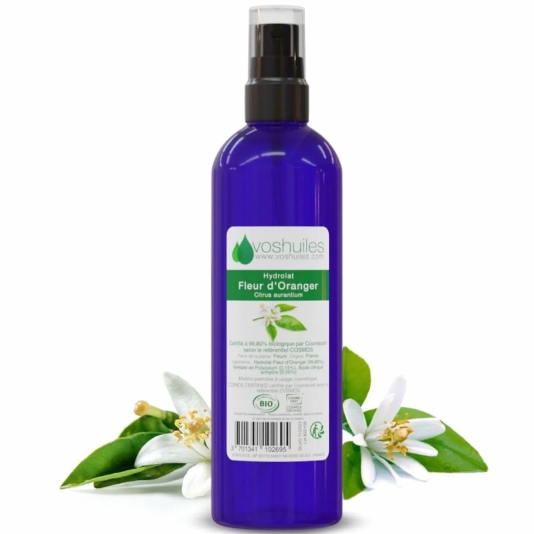 Hydrolat de Fleur d'oranger COSMOS Eau Florale Naturelle 100ml