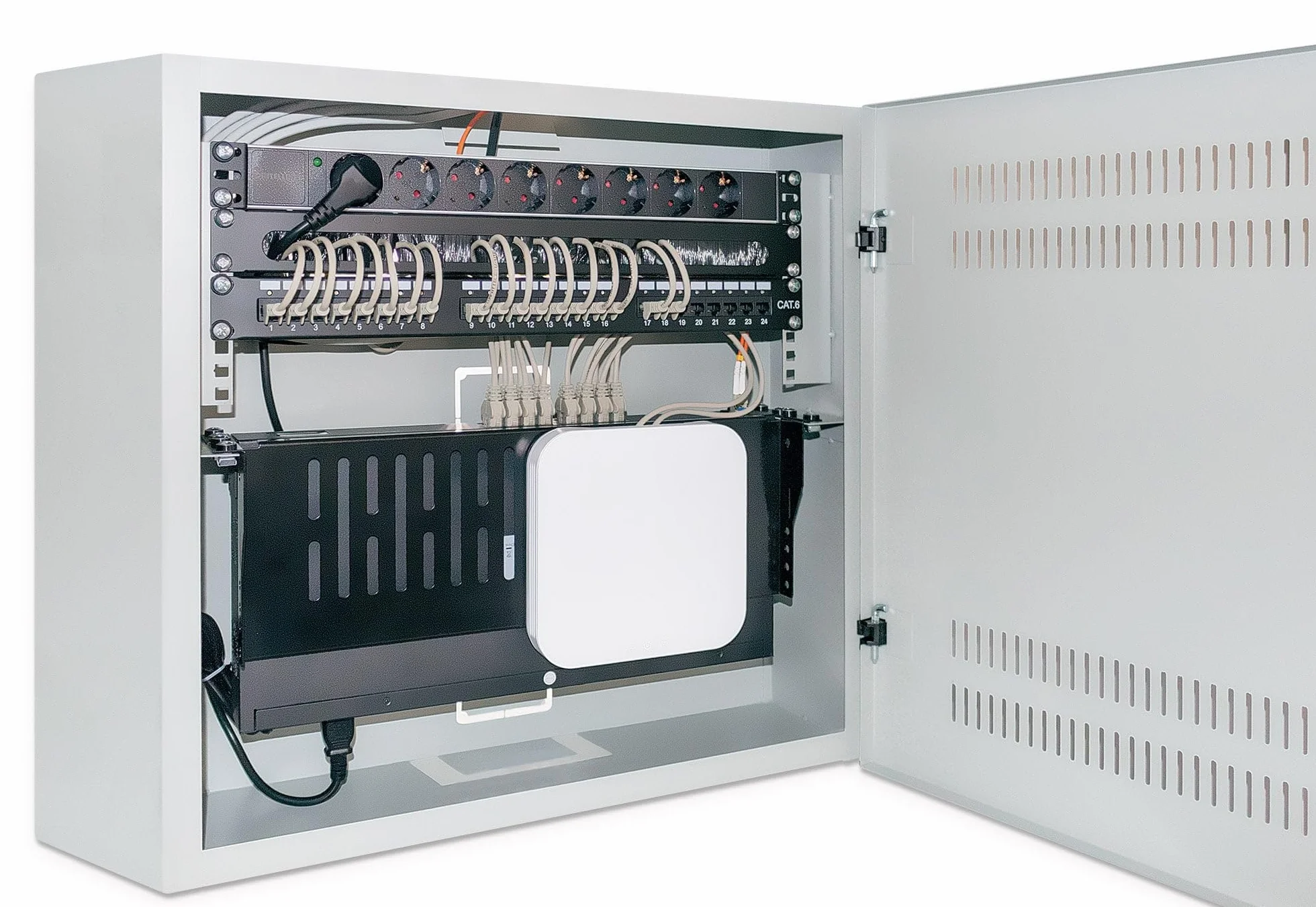 Intellinet - Geh?use - LoW-Profile, With 4u Horizontal And 2u Vertical Rails - Geeignet F?r Wandmontage - Grau, Ral 7035 - 4u - 48,3 Cm (19") (713641)