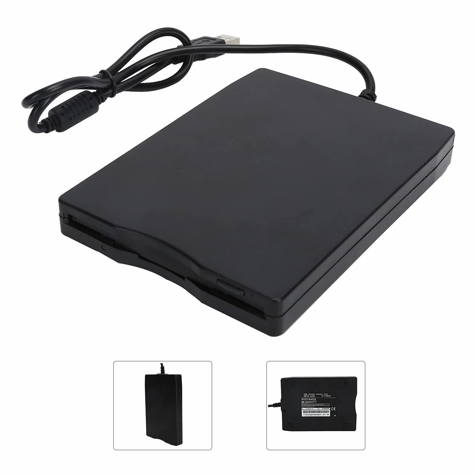 Lecteur de Disquette USB 3,5 Pouces Externe Portable 720 KO 1,44 Mo Compatible Ordinateurs Bureau