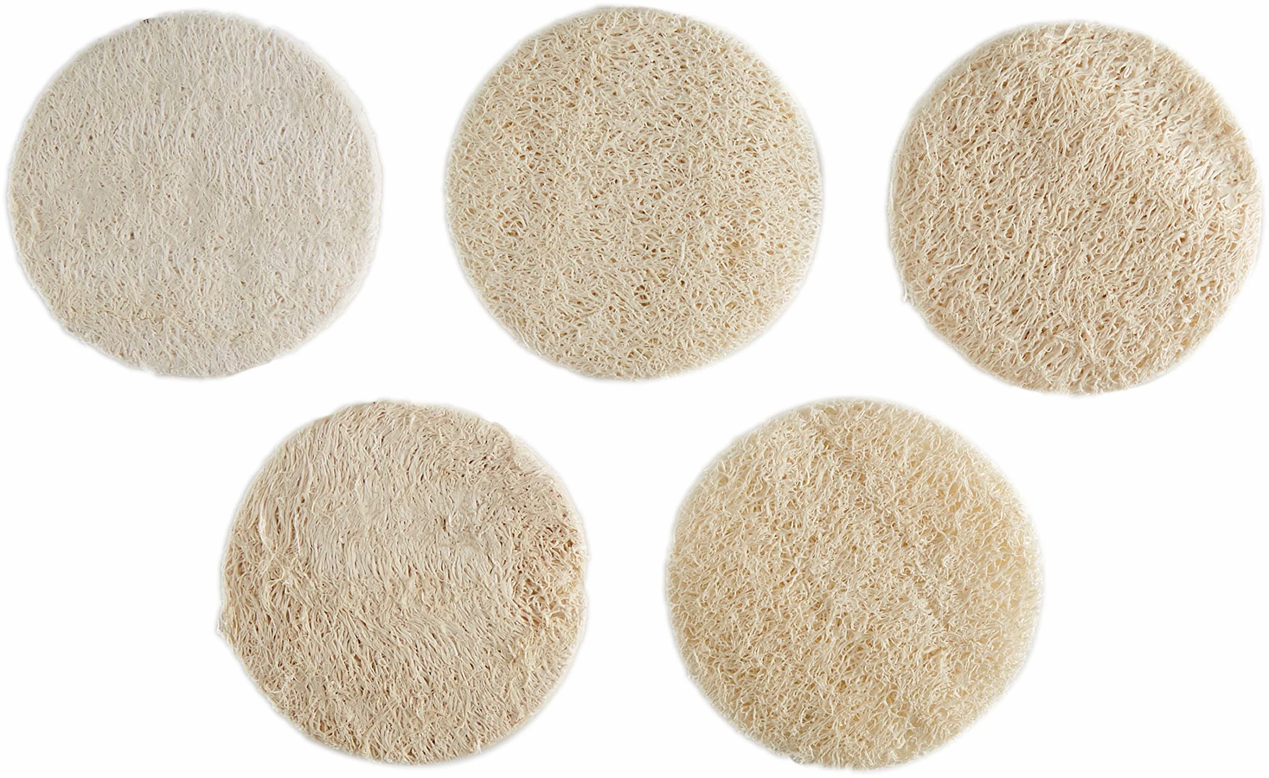 Croll & Denecke Lot de 5 Pads Ronds en Luffa pour Peeling