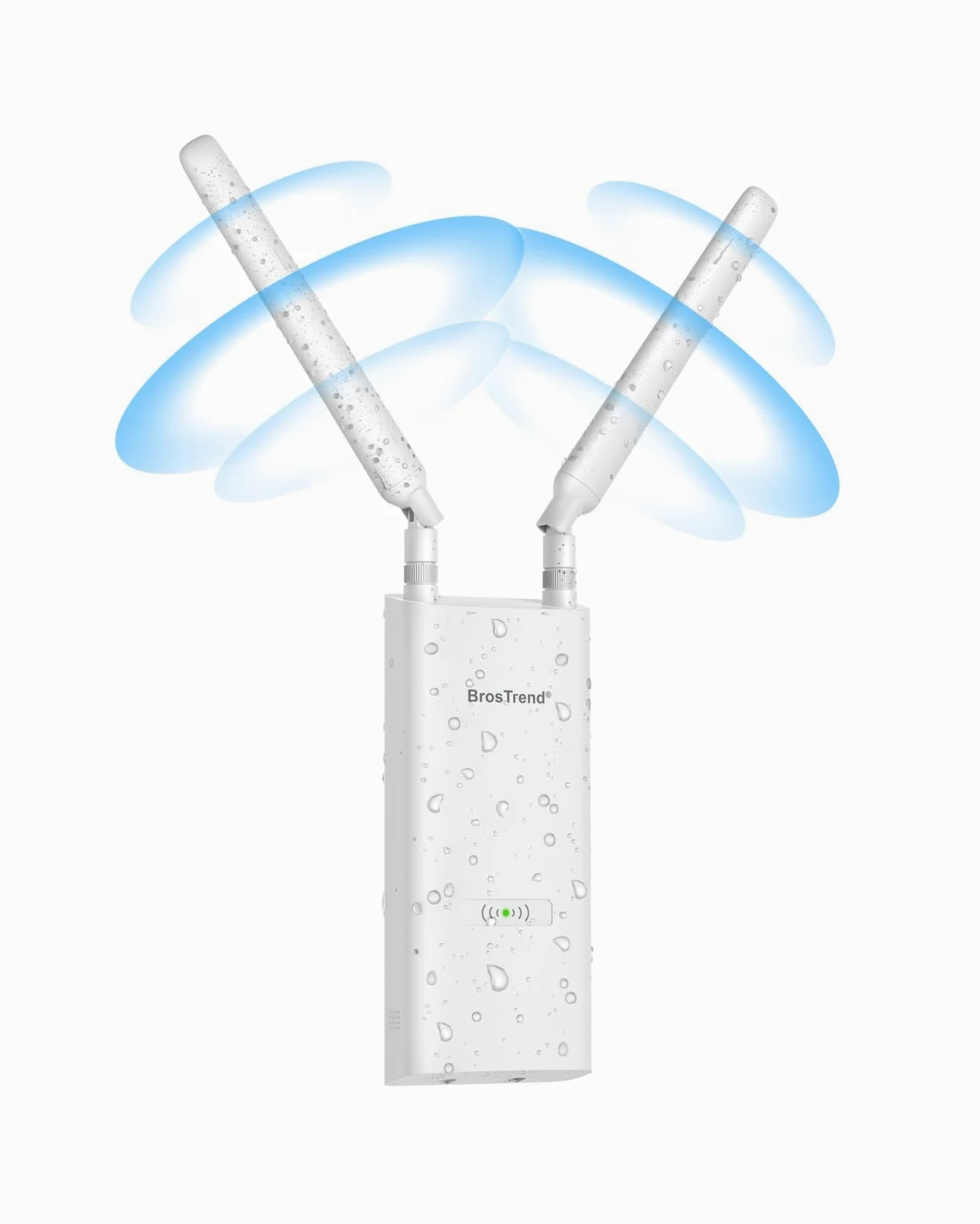 BrosTrend AX3000 Répéteur WiFi 6 Extérieur Longue Portée avec Gigabit PoE | Double Bande 5GHz + 2,4GHz Repeteur WiFi Exterieur Puissant, IP65, PoE Passif, OFDMA, Bon pour Jardin, Yard, Caméra, Starlink