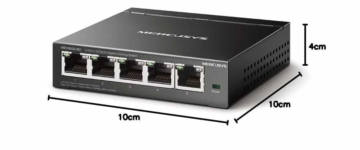Mercusys MS105GS-M2 Switch 2.5 Gigabit 5 Porty Metalowa Obudowa