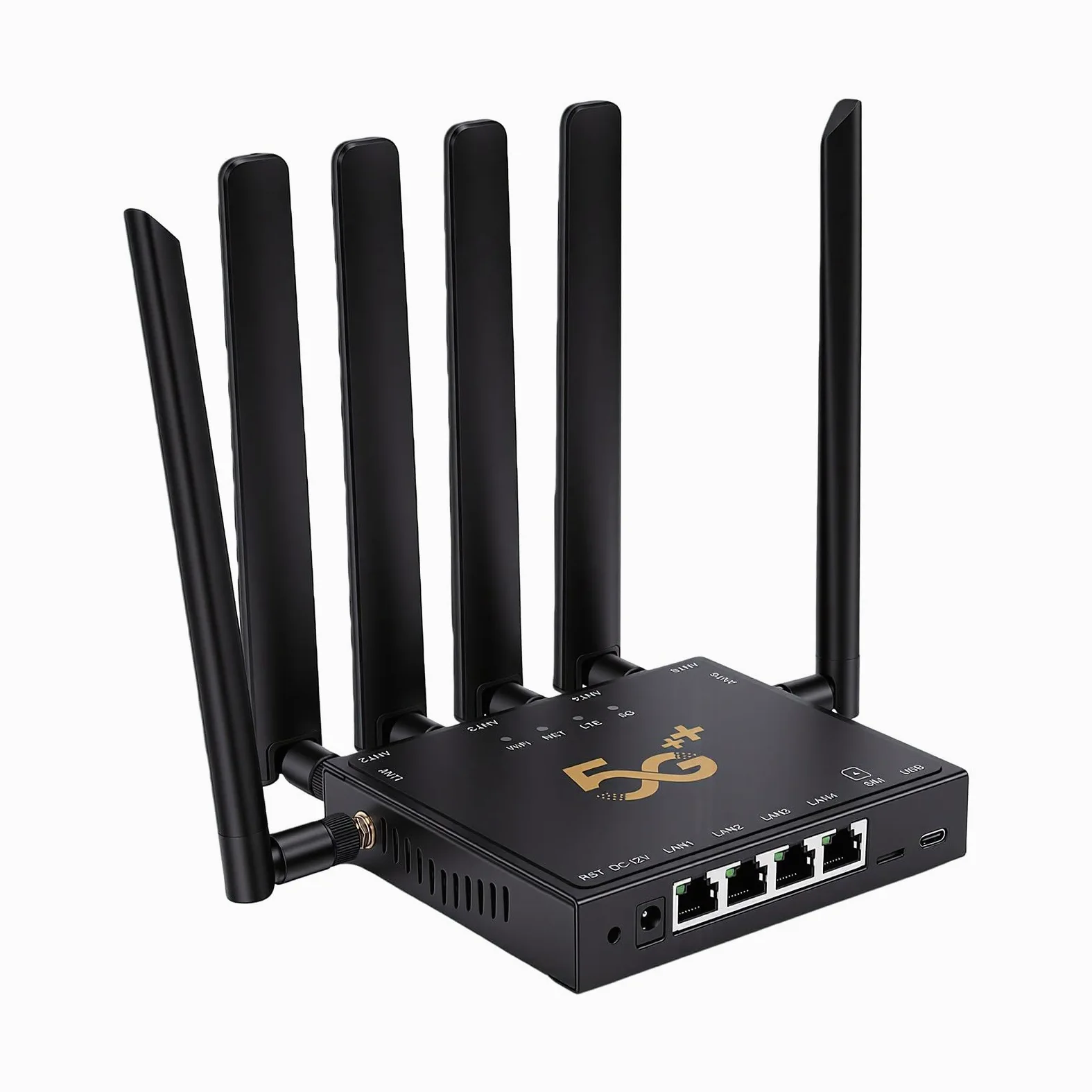 Bewinner Routeur Industriel 5G Routeur de Carte SIM sans Fil Double Bande SA NSA Verrouillage de Bande pour l'europe Asie Afrique Australie Gigabit Ethernet VPN