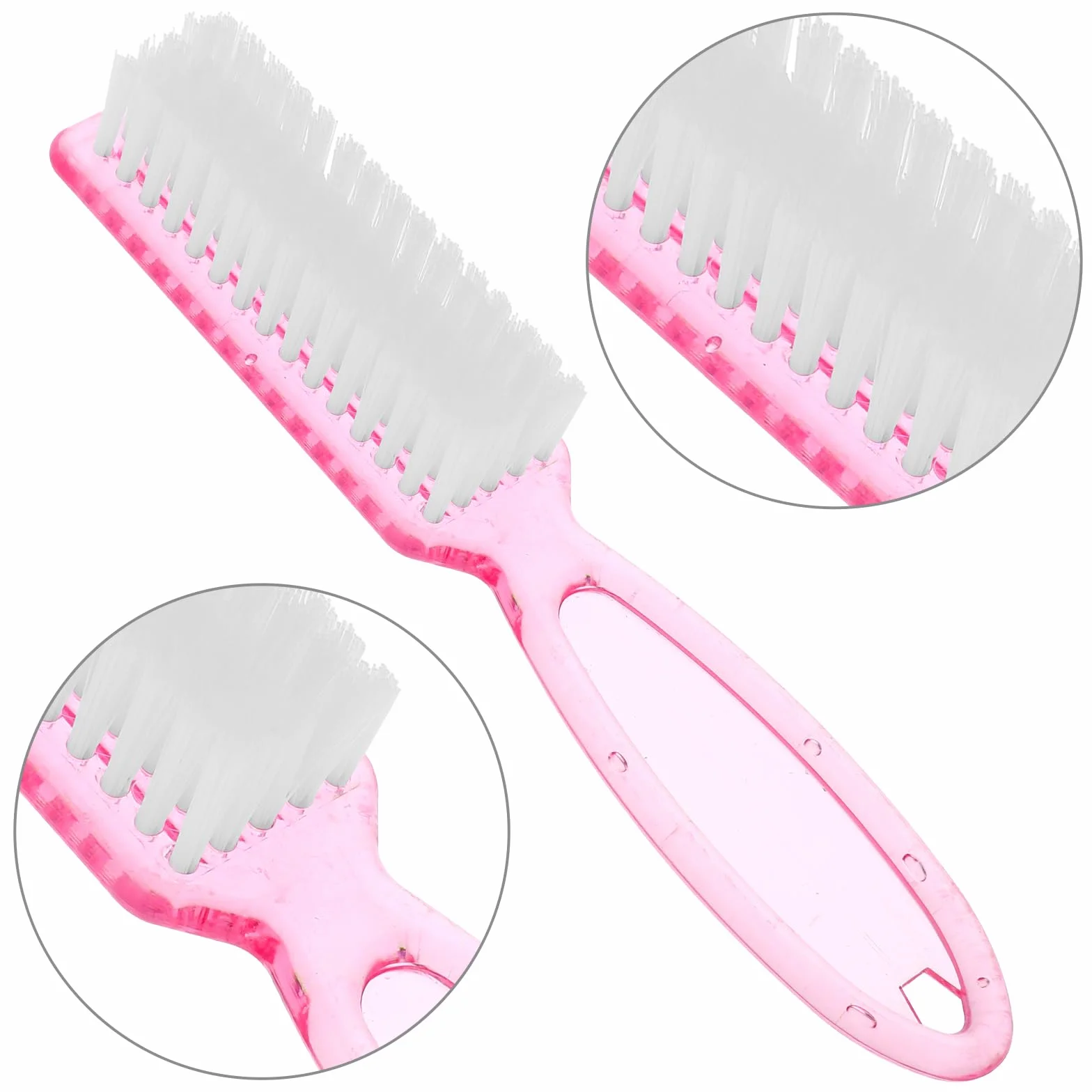 Lot de 4 brosses à ongles poils souples manucure récurer bleu violet rose orange