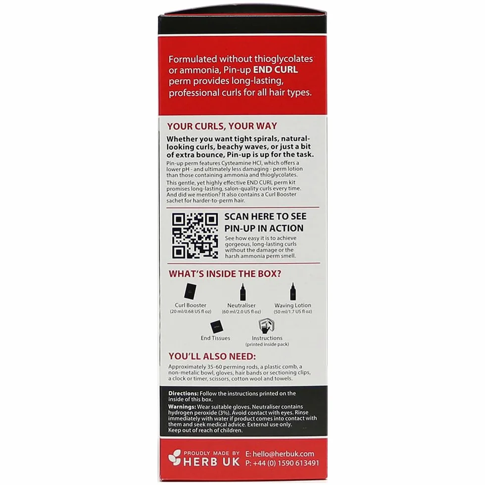 Pin Up End Curl At Home Perm Kit, 2 x 130 ml, kit de permanente pour franges et pointes