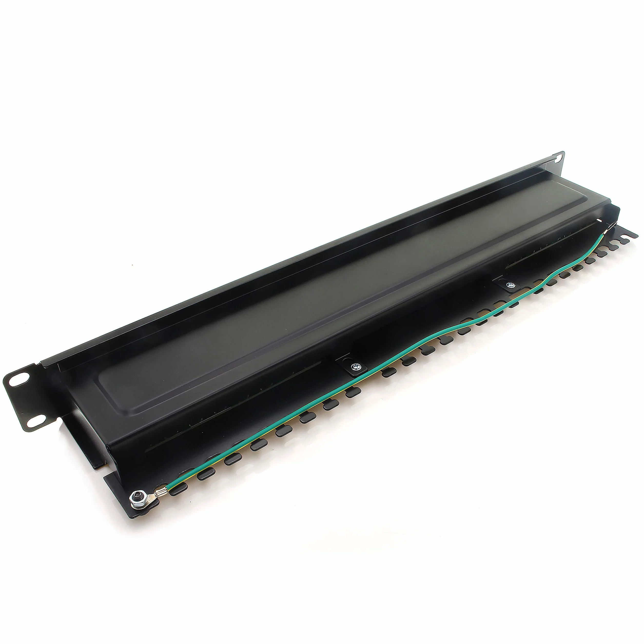1aTTack.de 367456 Panneau de brassage CAT6 16 ports panneau de distribution noir LSA+ technologie de connexion distribution réseau - RJ45 - TIA 568 A/B - noir
