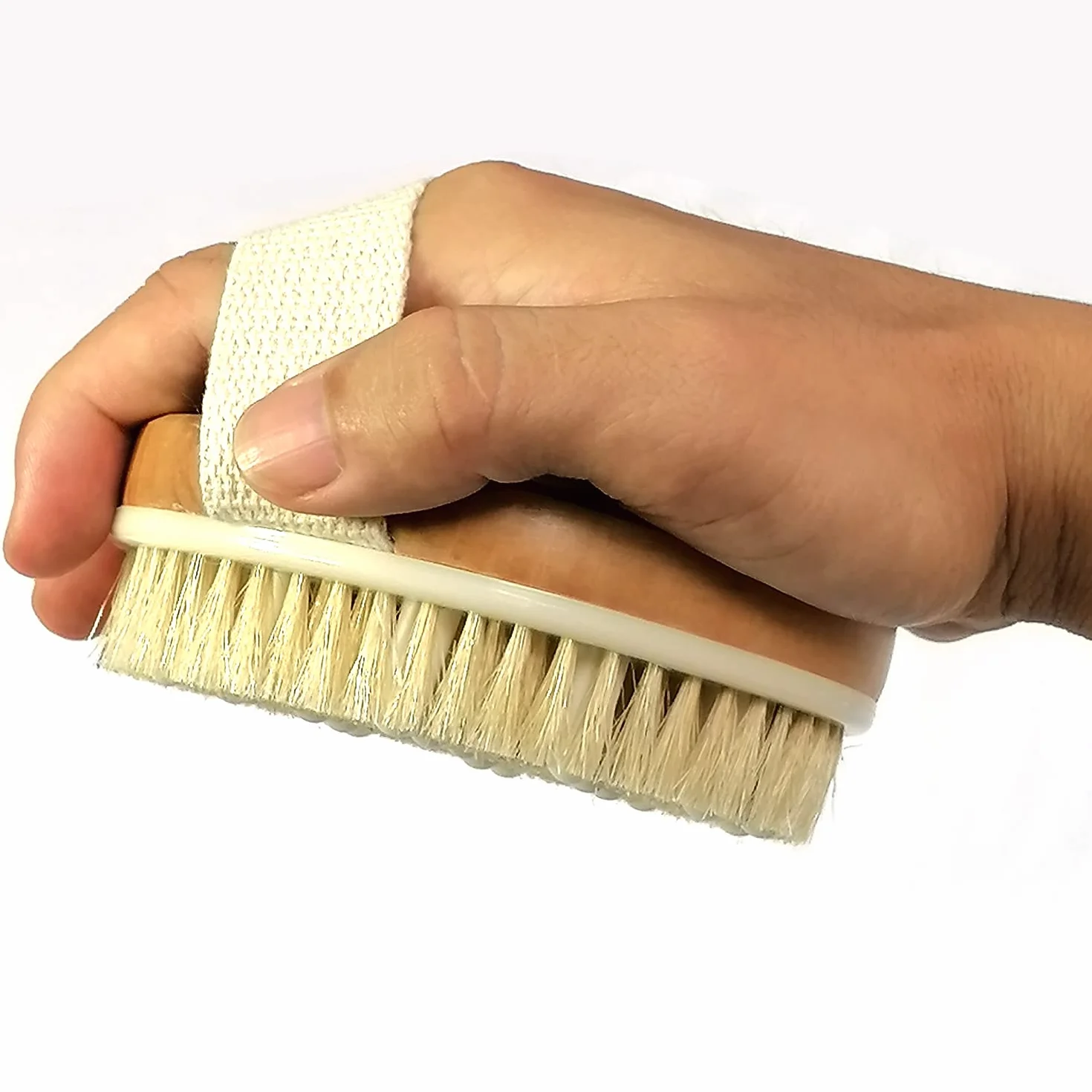 Brosse pour le corps en poils naturels, exfoliante et drainage lymphatique