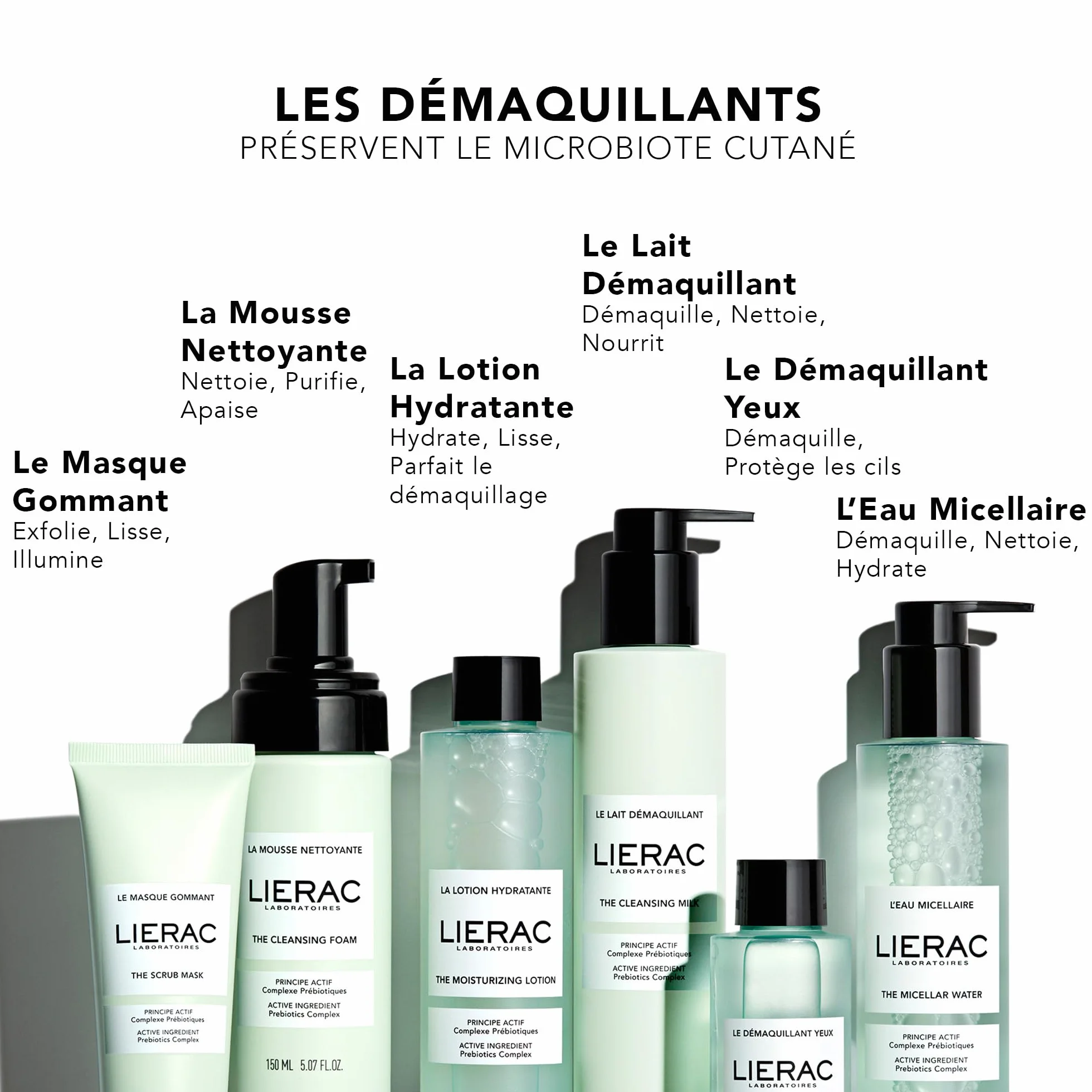 Lierac Mousse Nettoyante Visage Démaquillant Peaux Sensibles 98% Ingrédients Naturels Végan