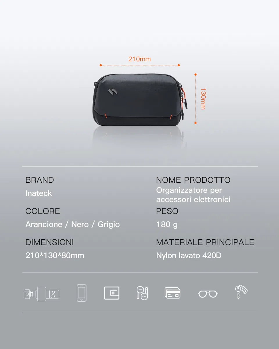 Inateck Housse pour Ordinateur Portable Compatible avec 13 Pouces MacBook Air M5/M4/M3/M2/M1 2026–2018, 13" MacBook Neo avec Pochette Organiseur Électronique Portable