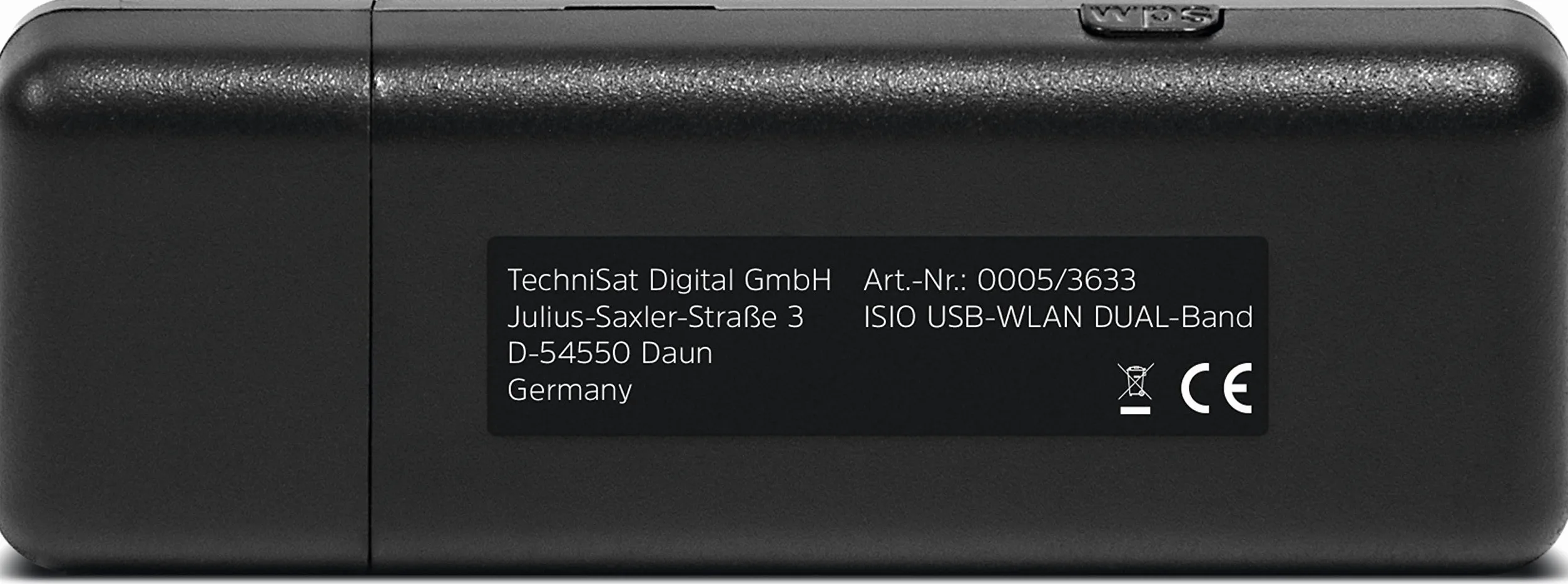 TechniSat TELTRONIC ISIO Adaptateur Wi-FI USB Double Bande (clé pour l'intégration sans Fil de Certains appareils TechniSat ISIO dans Le réseau Domestique) Noir