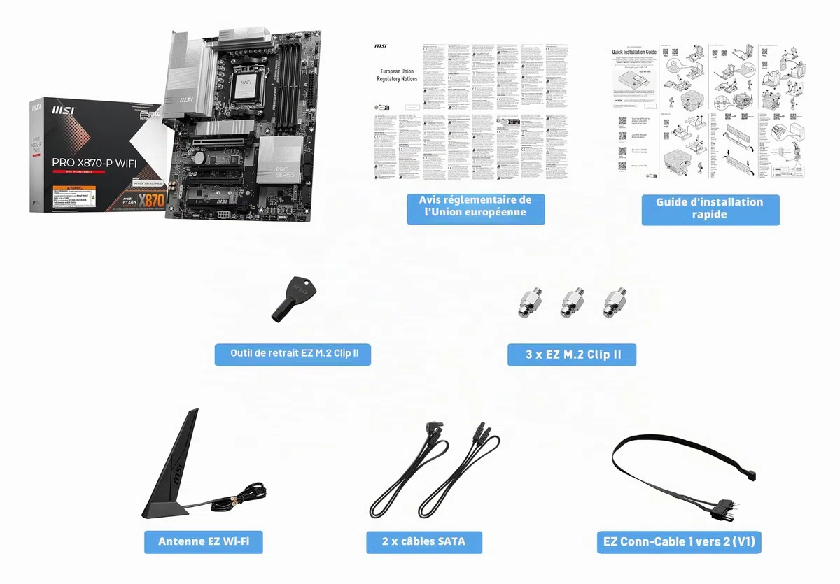 MSI Pro X870-P Carte mère ATX Chipset WiFi X870 MB6591