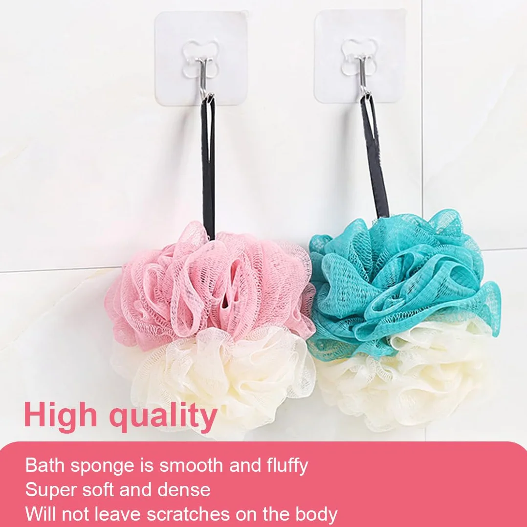 EBHO 2 Pièces Fleur de Douche Eponge Lavable Fleur de Bain
