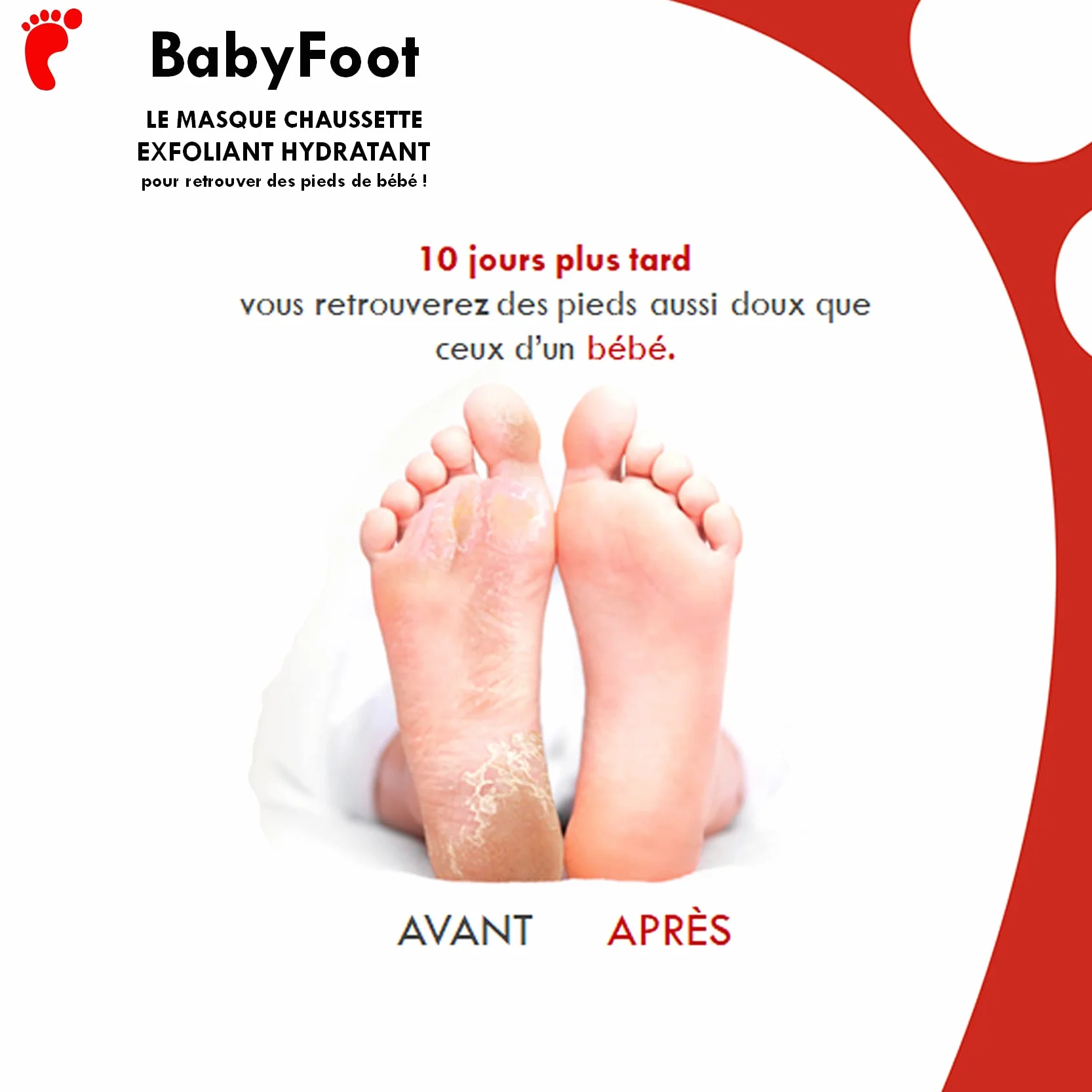BABY FOOT Masque Chaussette Exfoliant Pieds Anti Callosités Peaux Mortes Fabriqué au Japon 1 Paire
