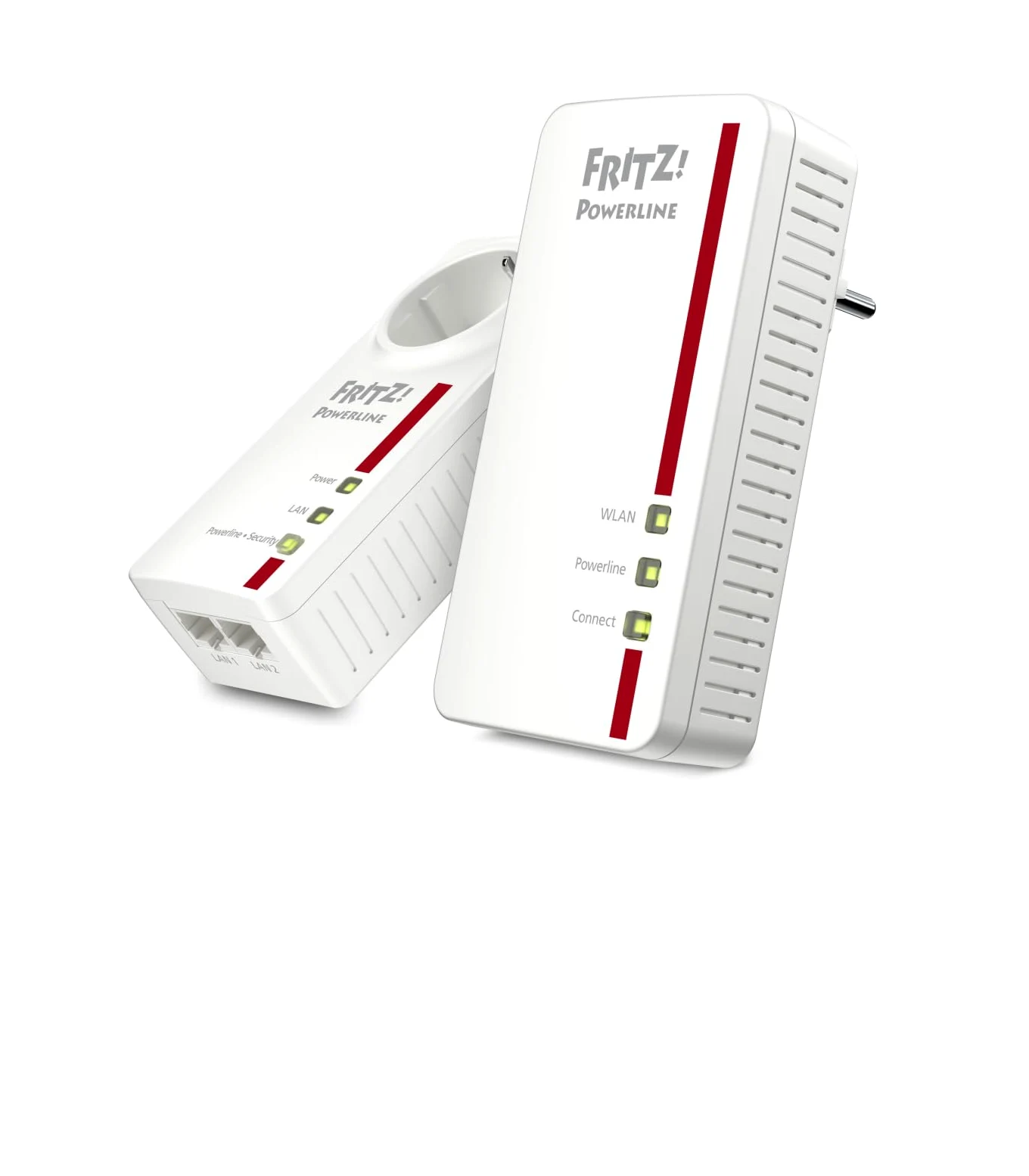 AVM Fritz Powerline 1260E/1220E WLAN Set (point d'accès WLAN, idéal pour le streaming multimédia ou les connexions NAS, 1200 Mbit / s, version en langue allemande) Blanc