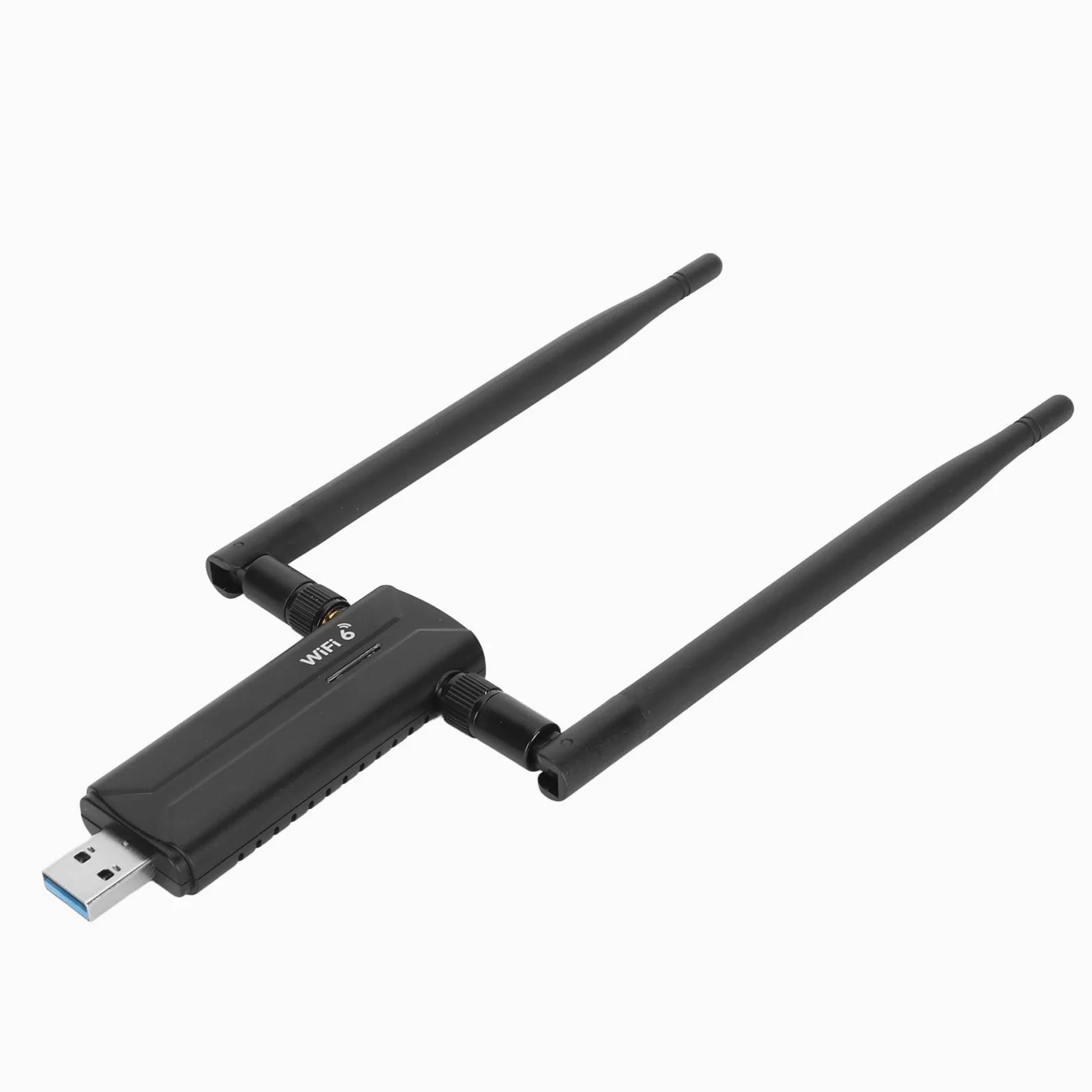 Adaptateur WiFi 6 USB3.0 pour PC, Adaptateur WiFi AX5400M Triple Bande 6 GHz 5 GHz 2,4 GHz, Adaptateur Réseau sans Fil avec 2 Antennes 6 DBi, Prend en Charge 11, 10