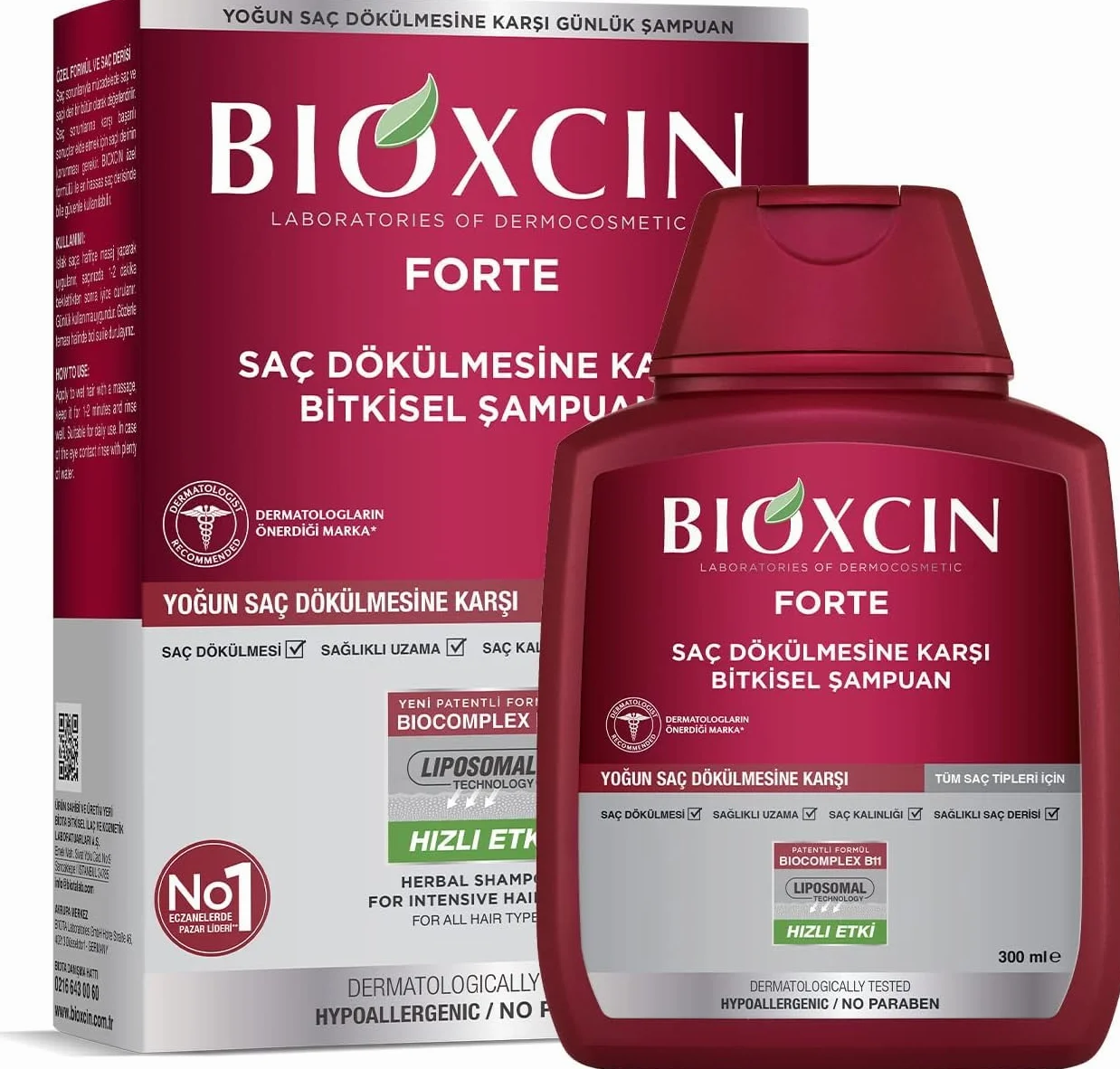 BIOXCIN FORTE Shampooing Anti-Chute Intense Bio Complex B11 Croissance Cheveux Forts Épais