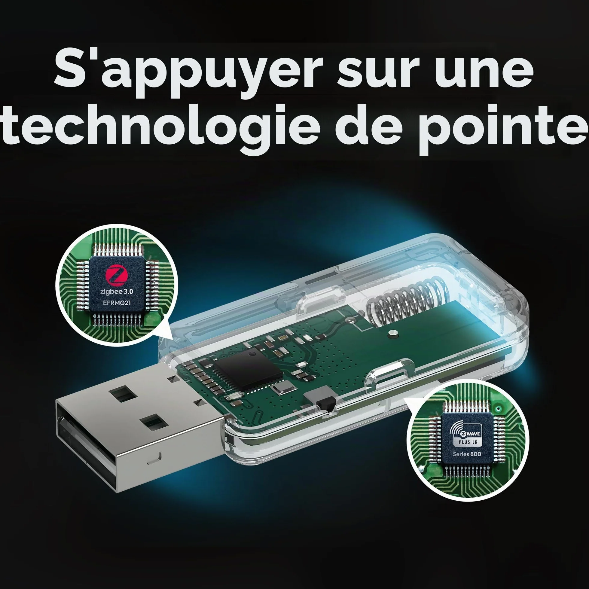 AEOTEC Z-Stick 10 Pro Adaptateur USB Zigbee 3.0 Z-Wave 800 Series Contrôleur HomeAssistant Zigbee2MQTT Long Range 1 km