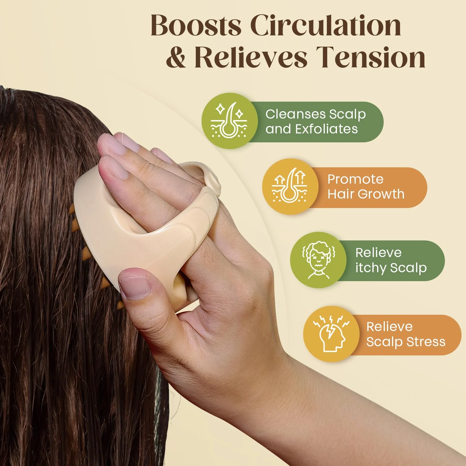 Huile de Ricin Bio Pressée à Froid, Huile de Romarin pour Cheveux avec Brosse Massage Cuir Chevelu, 118 ml