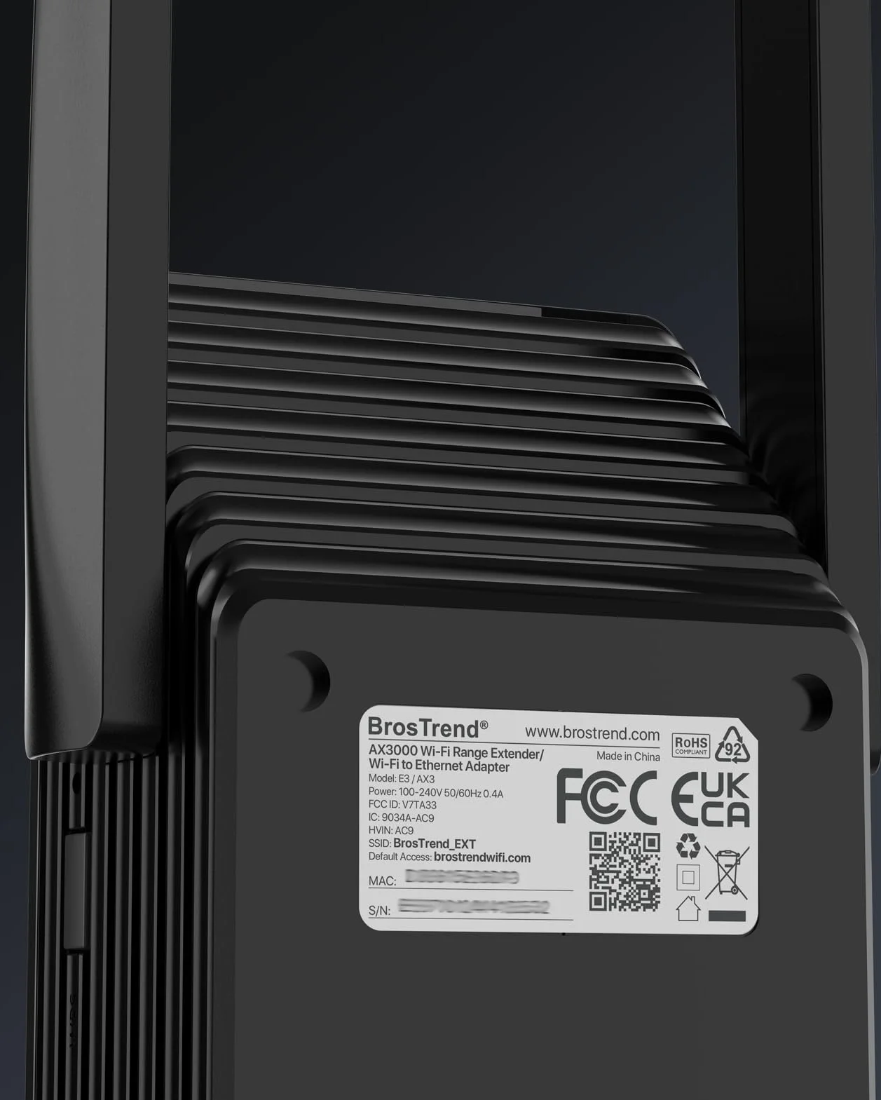 BrosTrend Répéteur WiFi 6 AX3000, Amplificateur WiFi avec Port Gigabit, Double Bande 2402Mbps 5GHz & 574Mbps 2.4GHz