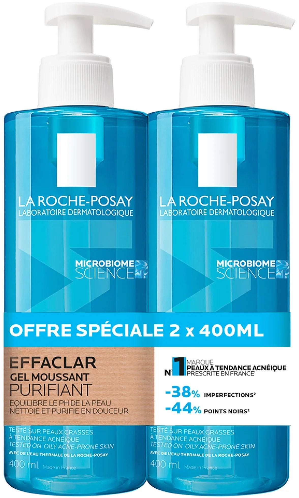 La Roche Posay Effaclar Purifying Foaming Gel Set 2 x 400 ml