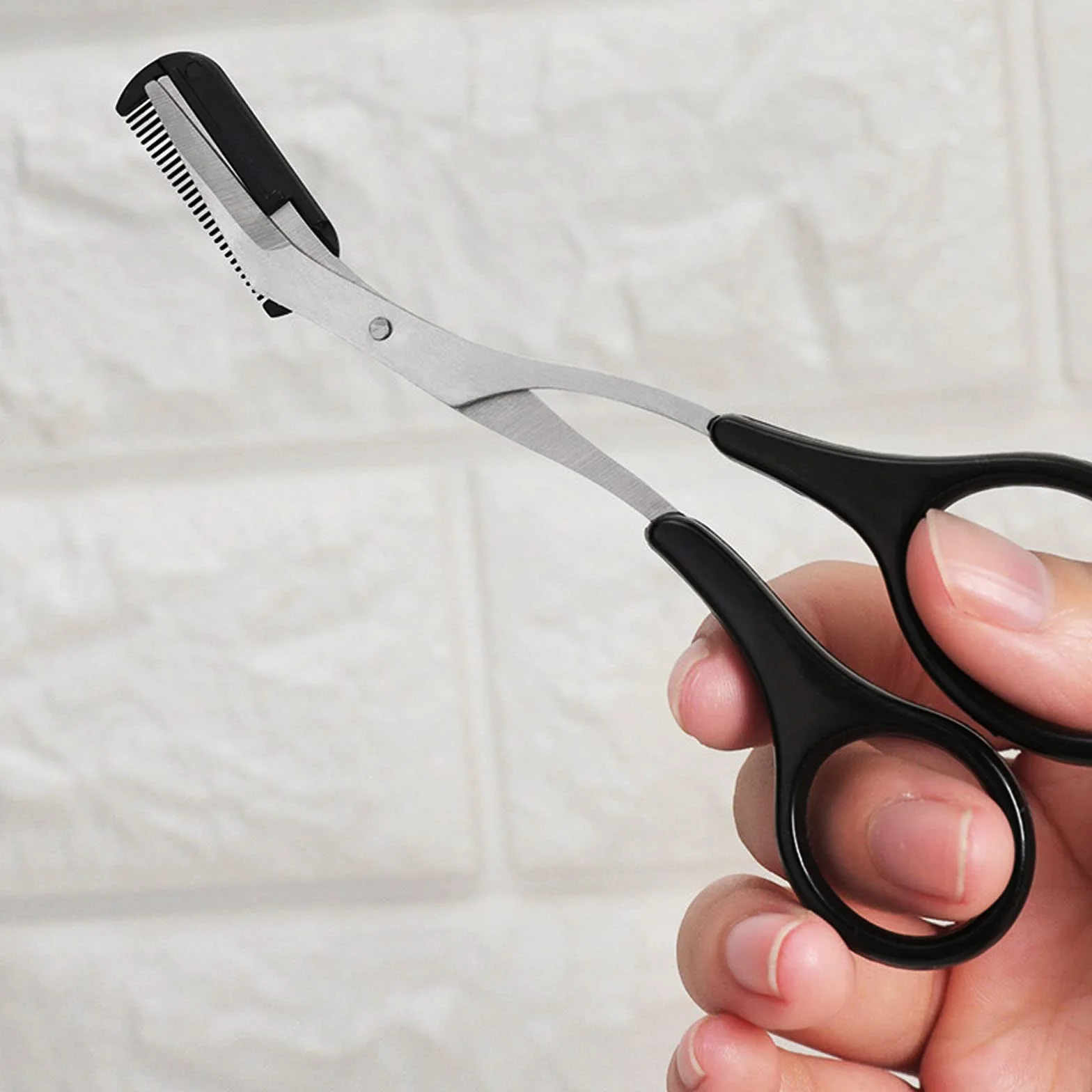 Ciseaux à Sourcils Homme avec Peigne, Taille Soins Noir
