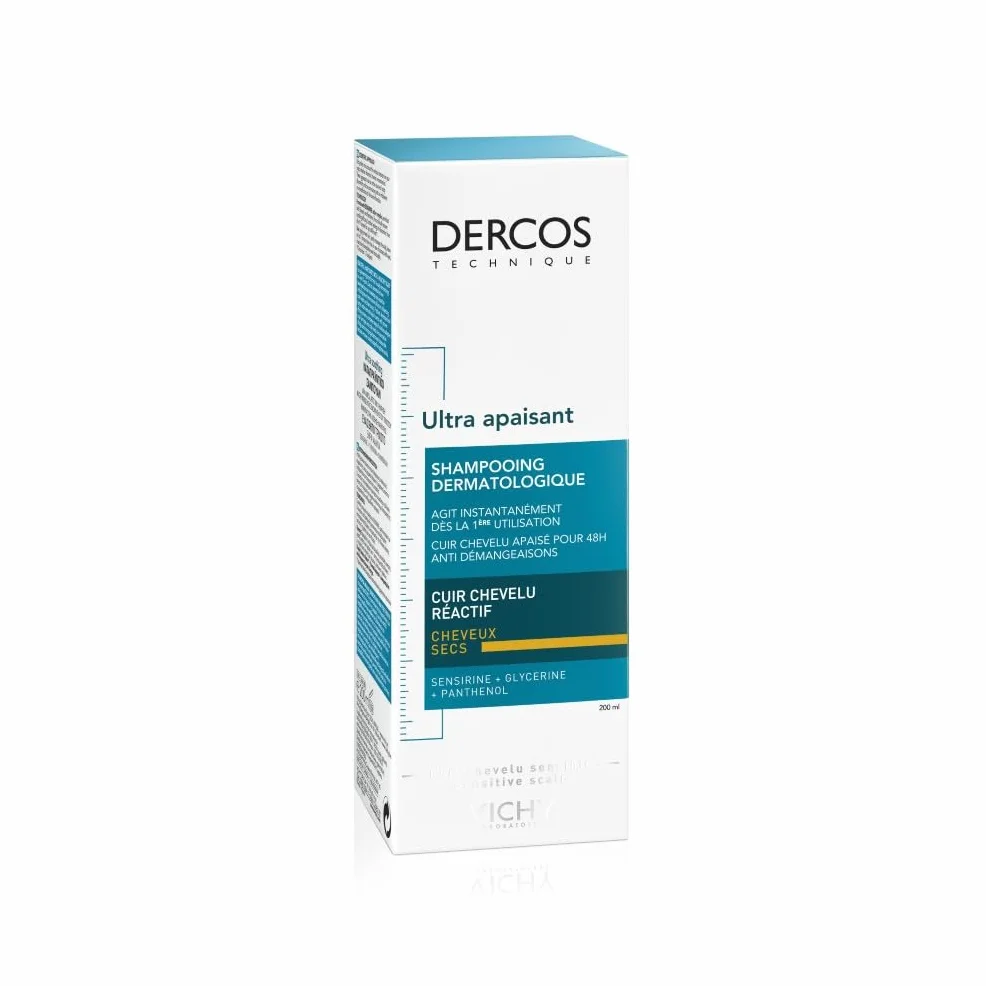 Vichy Dercos Ultra-Apaisant Shampooing Anti-Démangeaisons Cheveux Secs 200ml