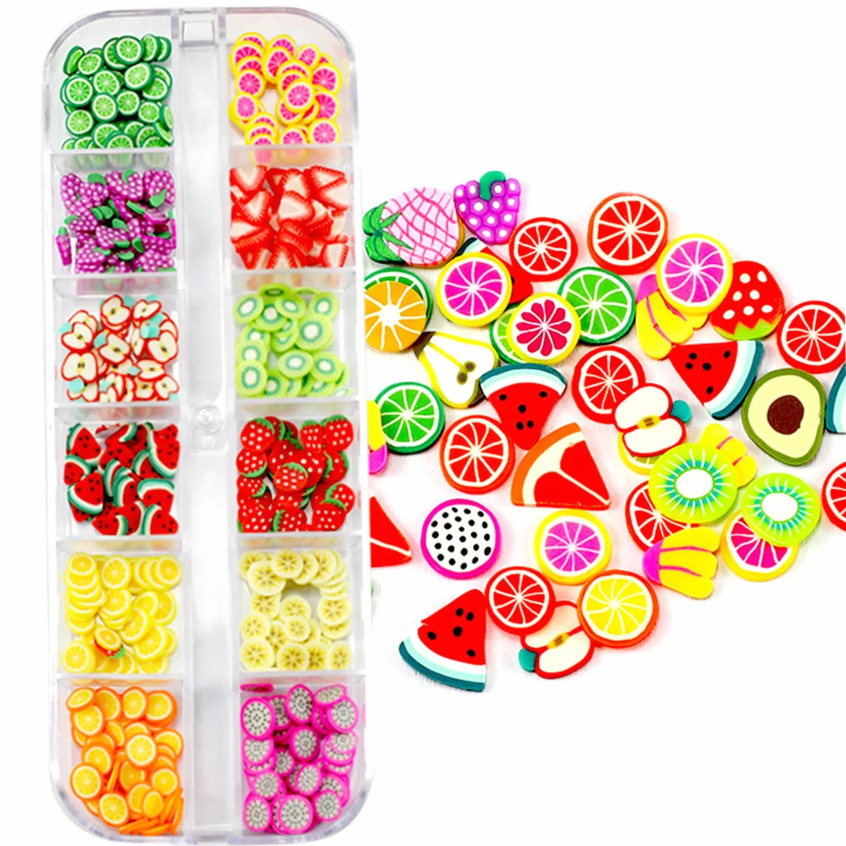 Autocollants à ongles 3D fruits bricolage Charme
