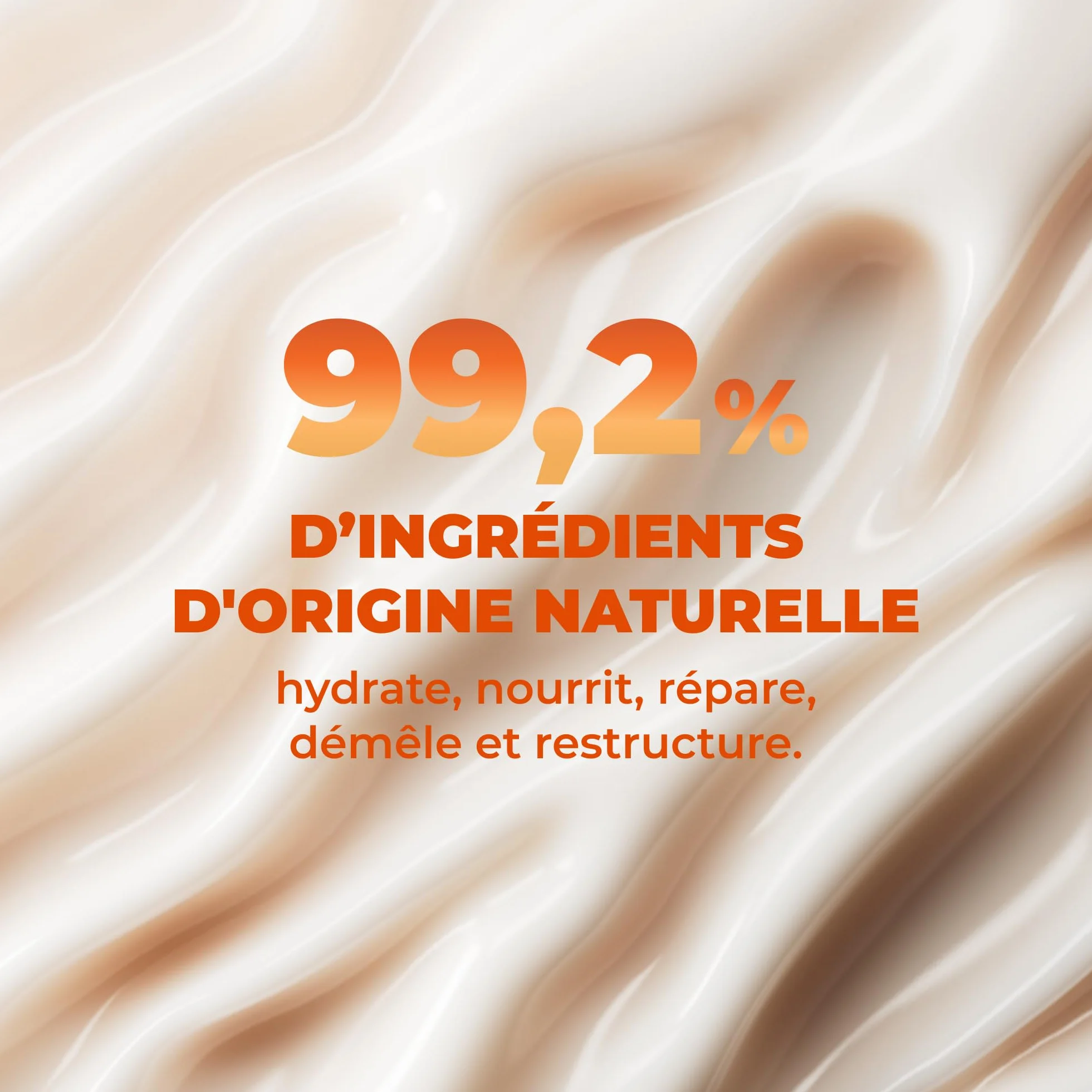 Les Secrets de Loly Kurl Nectar Leave-in Crème Sans Rinçage Réparateur Hydratant Anti-Frisottis Cheveux Bouclés Frisés Crépus 96% Naturelle 250 ml