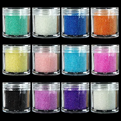 Perles de caviar en verre 10 ml pour ongles et bijoux