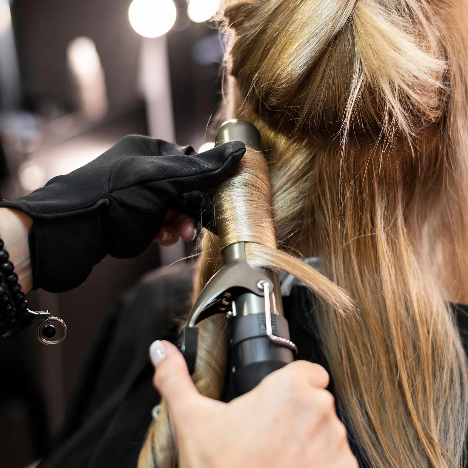 Giantree Lot de 2 gants résistants à la chaleur pour coiffure, fer à friser professionnel à trois doigts
