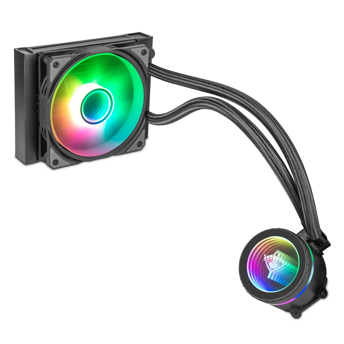Yeyian Système de Refroidissement Liquide ARGB pour Processeur Intel AMD PC Gaming pour Ordinateur Jeu AIO Watercooling Silencieux | 1 ventilateurs RVB 120 mm | 2000 tr/min | (Nouveau 2024)