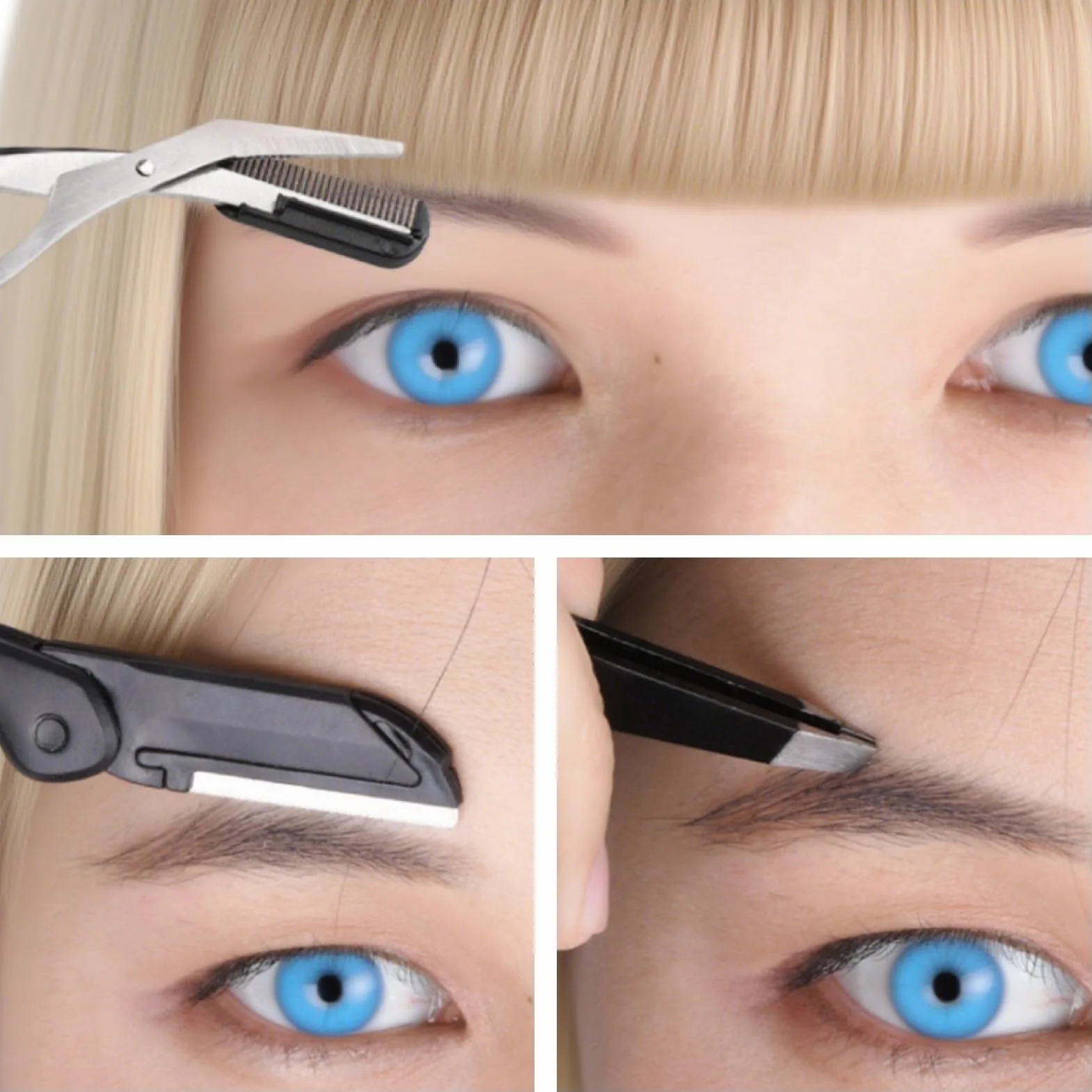 Ciseaux Sourcils Professionnels de Précision avec Peigne