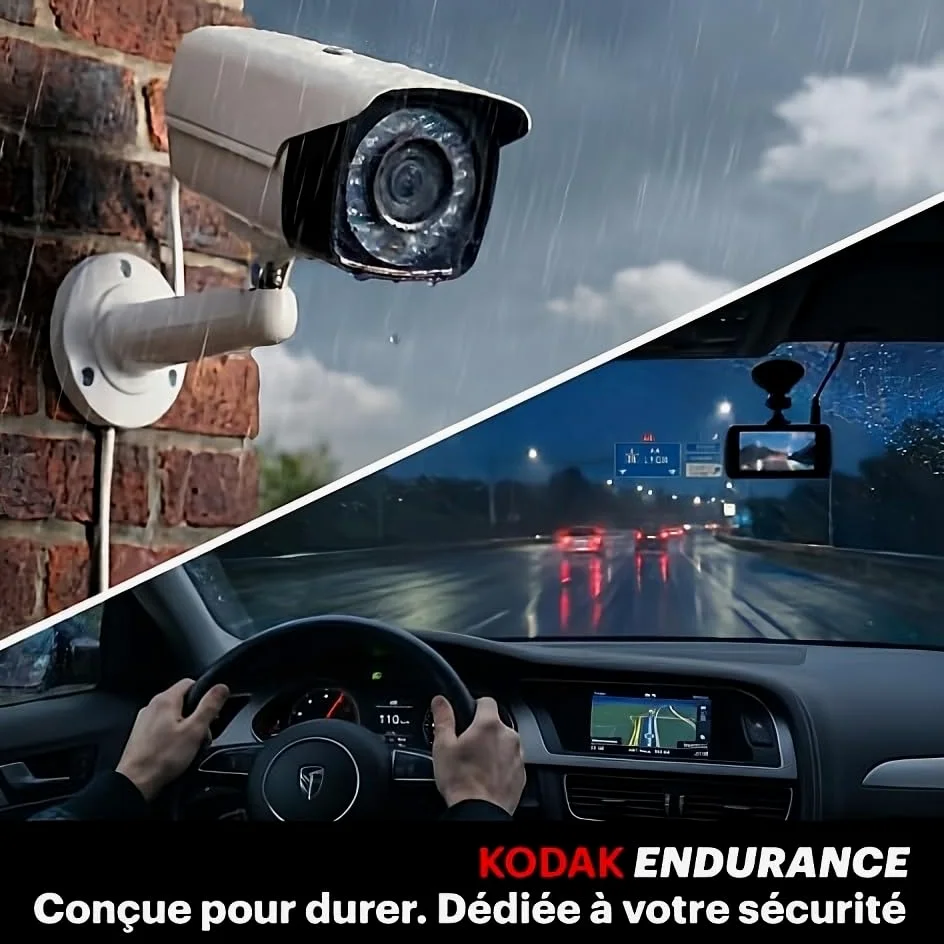 Kodak Carte MicroSD 128Go Haute Endurance + Adaptateur SD | UHS-I U3 A2 V30 | UHS-I U3, A2, V30