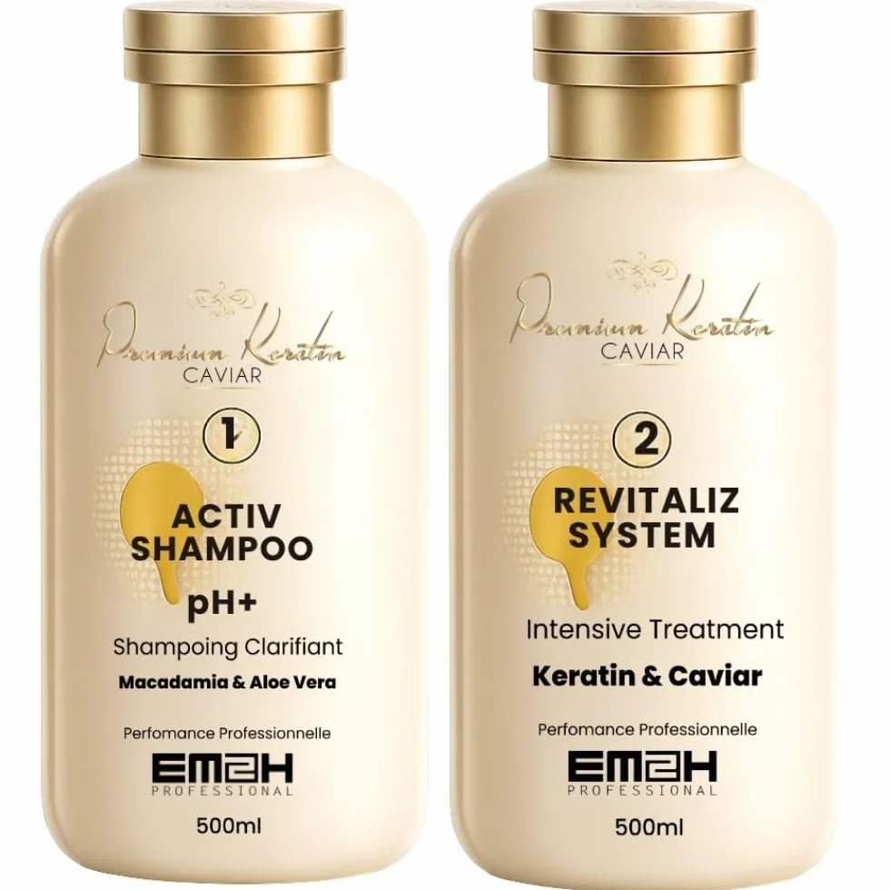 Kit Lissage Brésilien Keratin Caviar Soin lissant à la kératine 2 x 500 ml