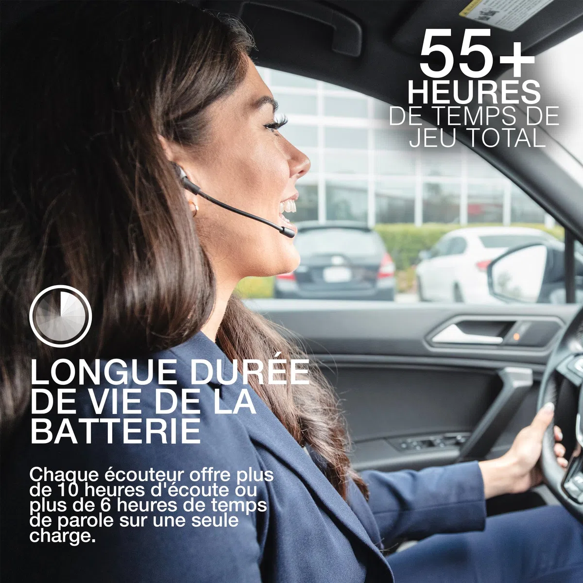 JLAB Work Buds Écouteurs sans Fil Bluetooth avec Microphone Amovible