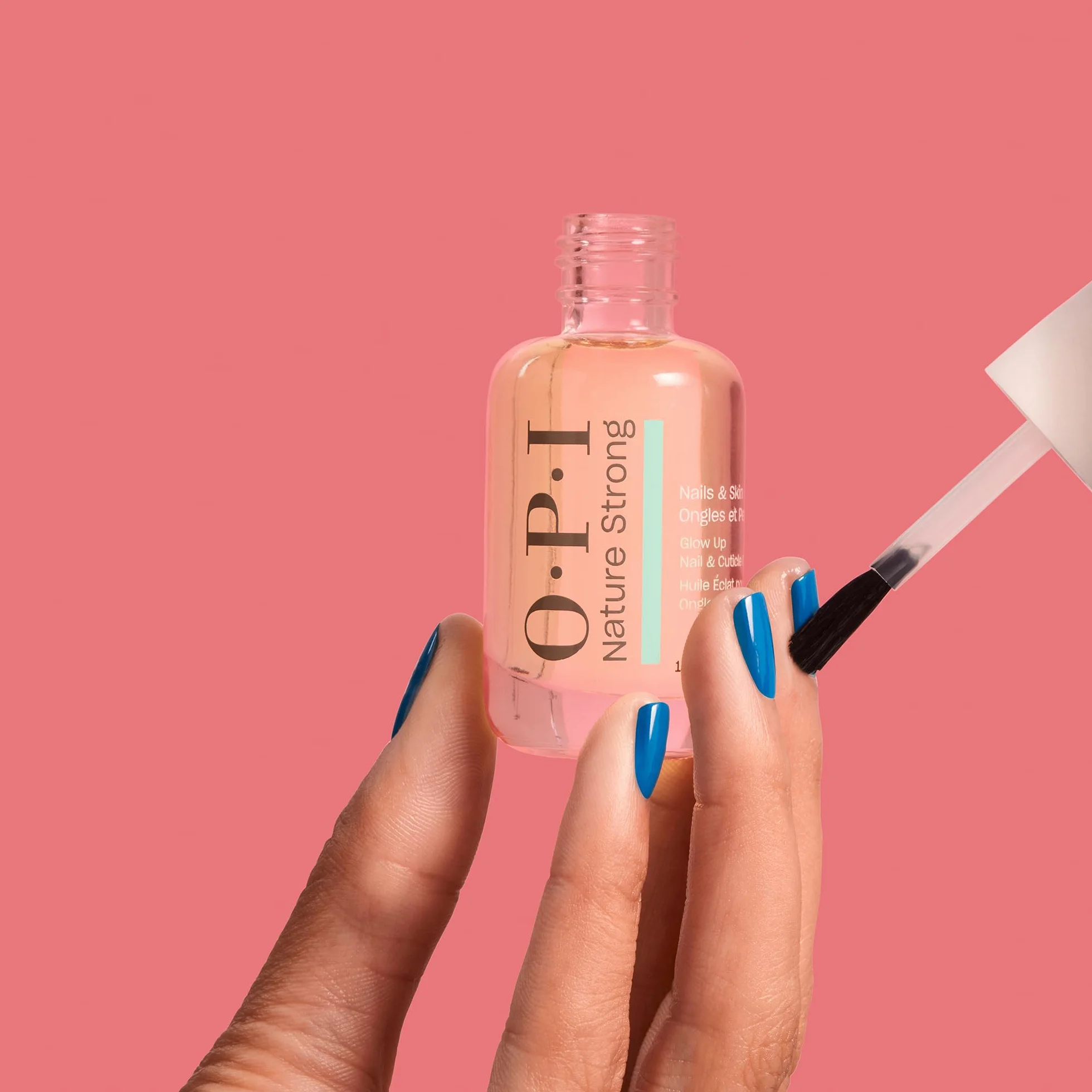 OPI Nature Strong Huile Ongles & Cuticules Glow Up – Vitamine E, Origine Naturelle – Soin Ongles Abîmés – 15 ml