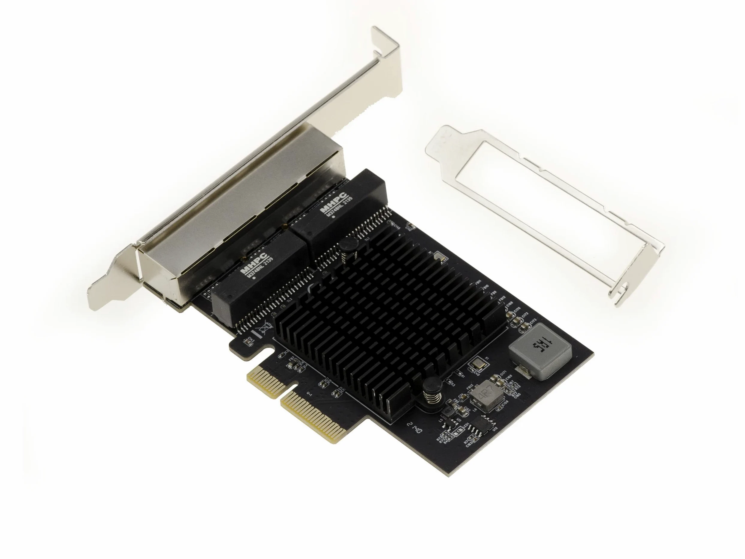 KALEA-INFORMATIQUE Carte PCIe 2.5 LAN Quad Gigabit ethernet 10 100 1000 2500 1G 2.5G 4 Ports RJ45. avec Chipset Realtek RTL8125 | Carte réseau PCIe quatre ports RJ45 2,5 Gigabit Ethernet avec chipset Realtek RTL8125.