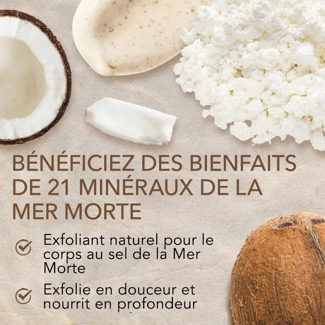 O Naturals Gommage ultra-hydratant à la noix de coco et au sel de la mer Morte 500 g