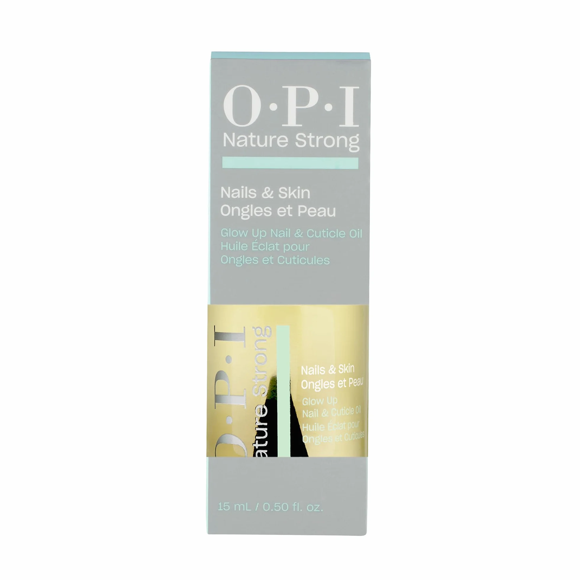 OPI Nature Strong Huile Ongles & Cuticules Glow Up – Vitamine E, Origine Naturelle – Soin Ongles Abîmés – 15 ml