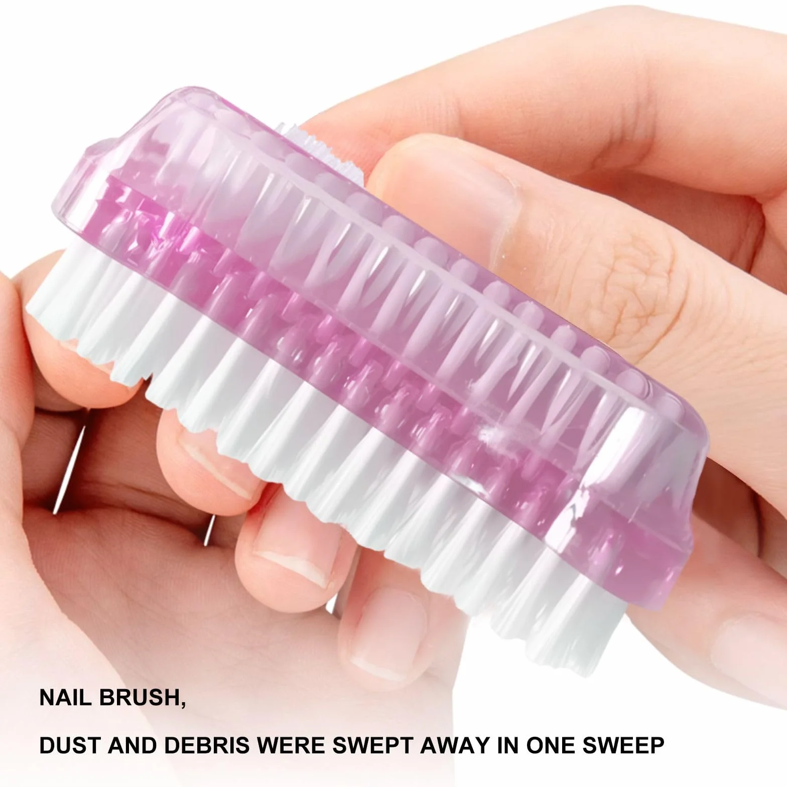 Brosse à Ongles Double Face 4 Pièces, Brosses de Nettoyage des Ongles, Lavage à Main, Cuticules, Orteils (Blanc, Bleu, Rose, Orange)