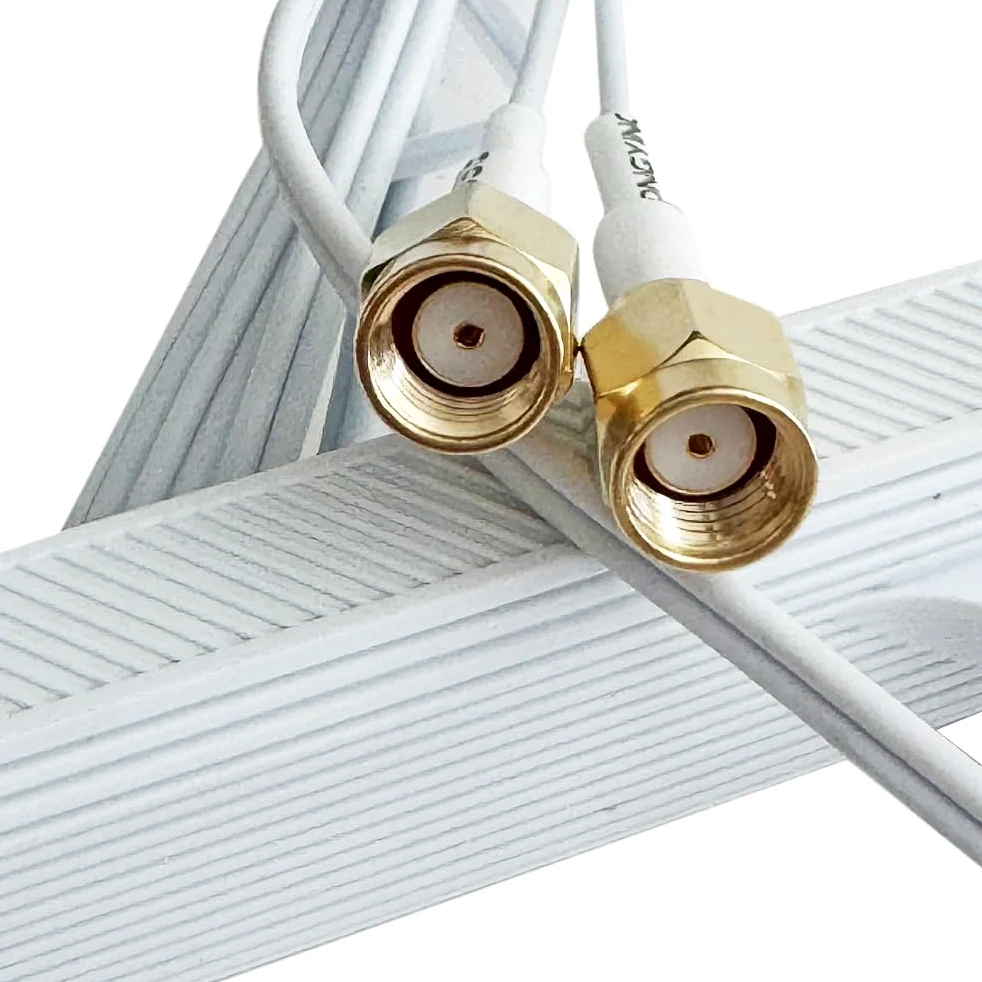 Antenne WiFi 6e WiFi 7 2T2R - Base magnétique - Double antenne sans fil pour Gigabyte Z790 X670 B650/AORUS X TR50X Series Carte mère Wifi7 (blanc)