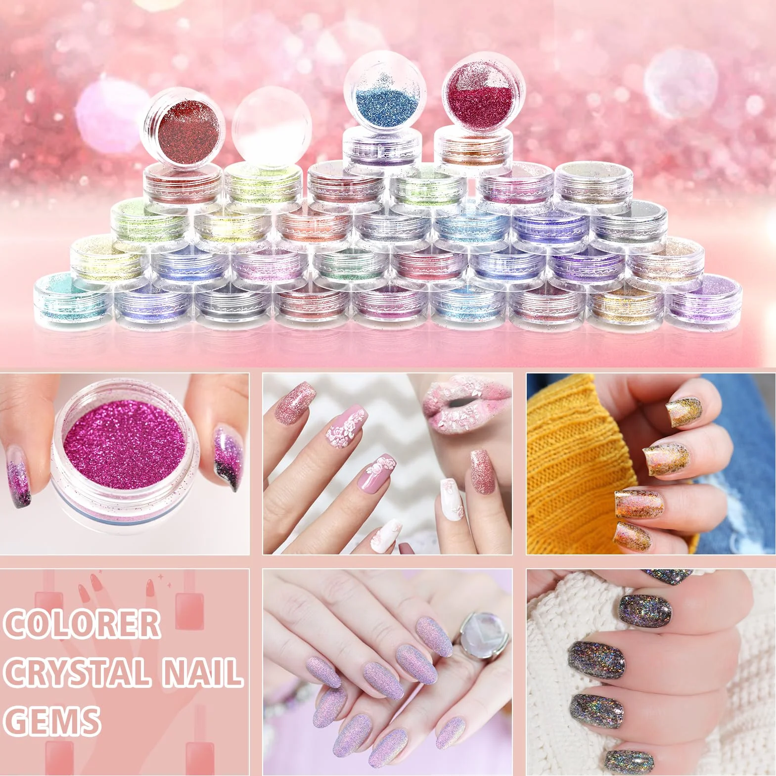 Milai Kit Ongle Gel UV Complet 180W Lampe, Ponceuse Acrylique DIY